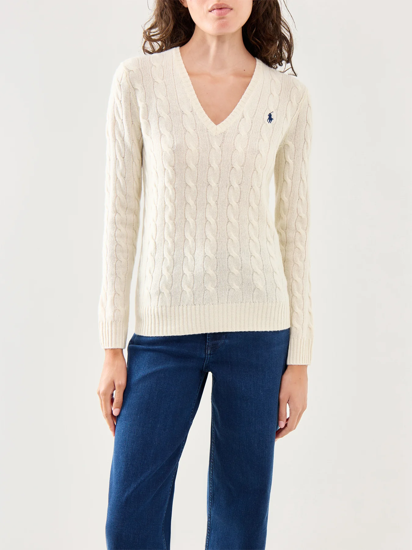 Kimberly Long Sleeve Wool Pullover Cream - Image 4