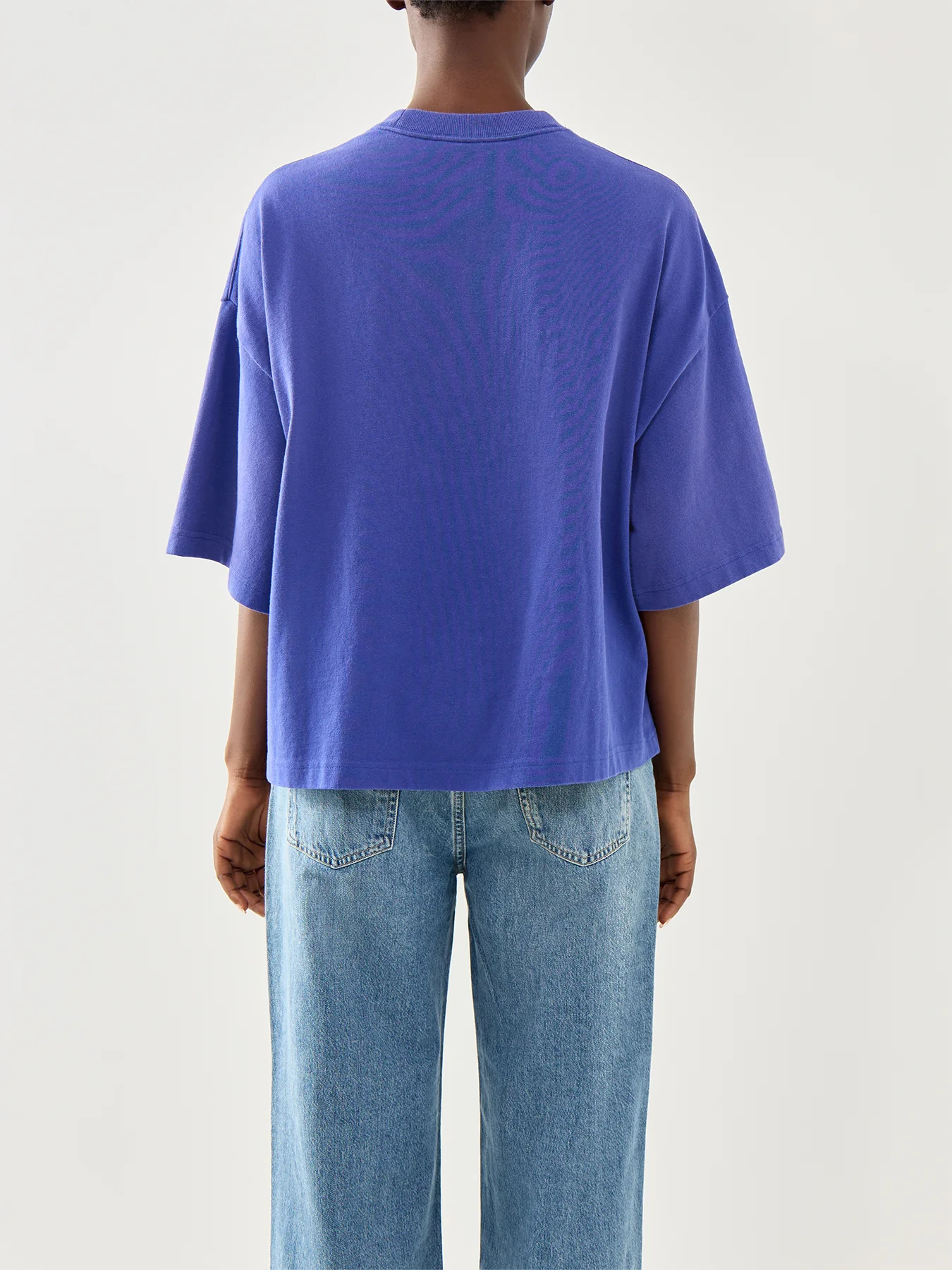 Knit Large Logo T Shirt Bright Navy - Image 5