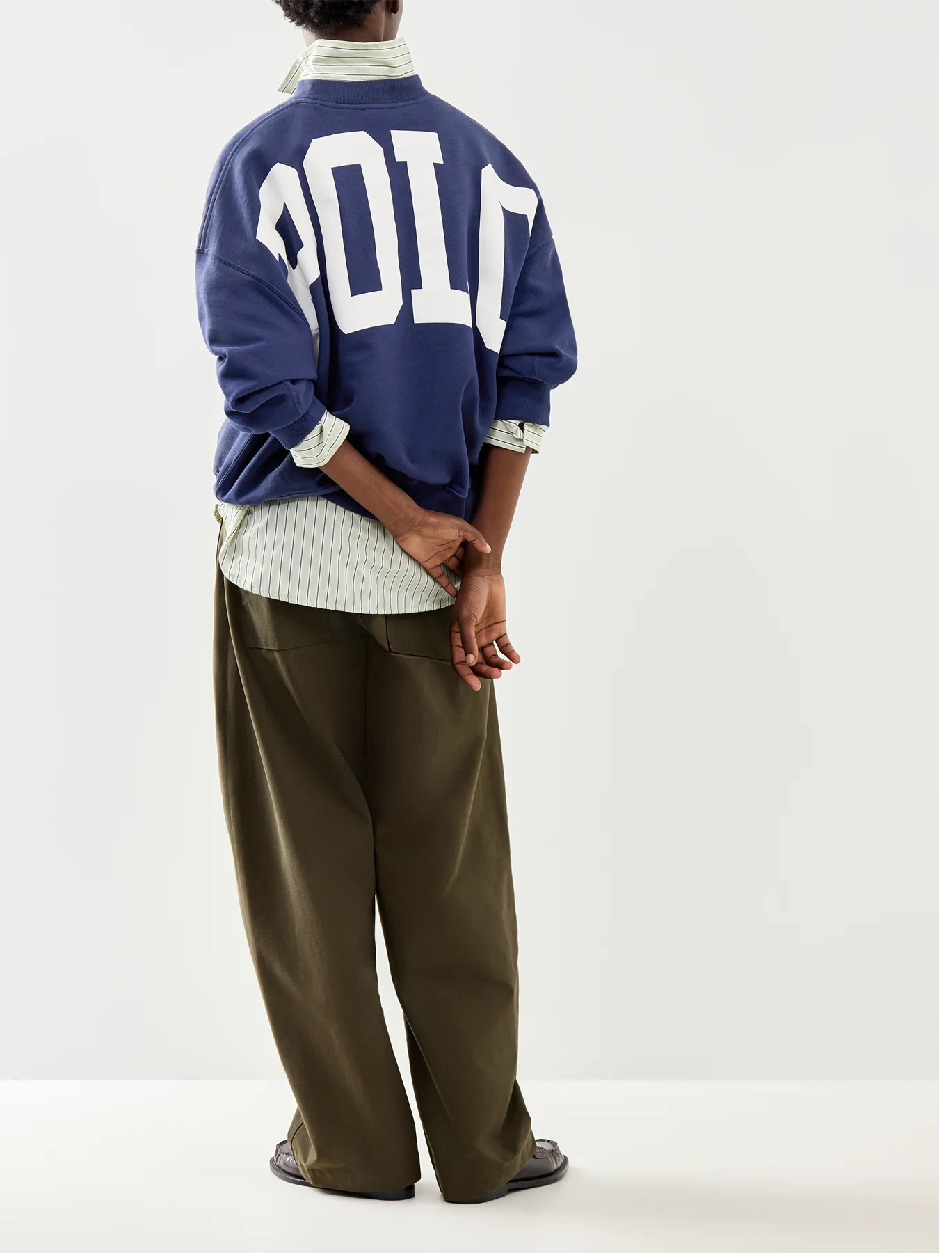 Knit Sweatshirt Navy - Image 2
