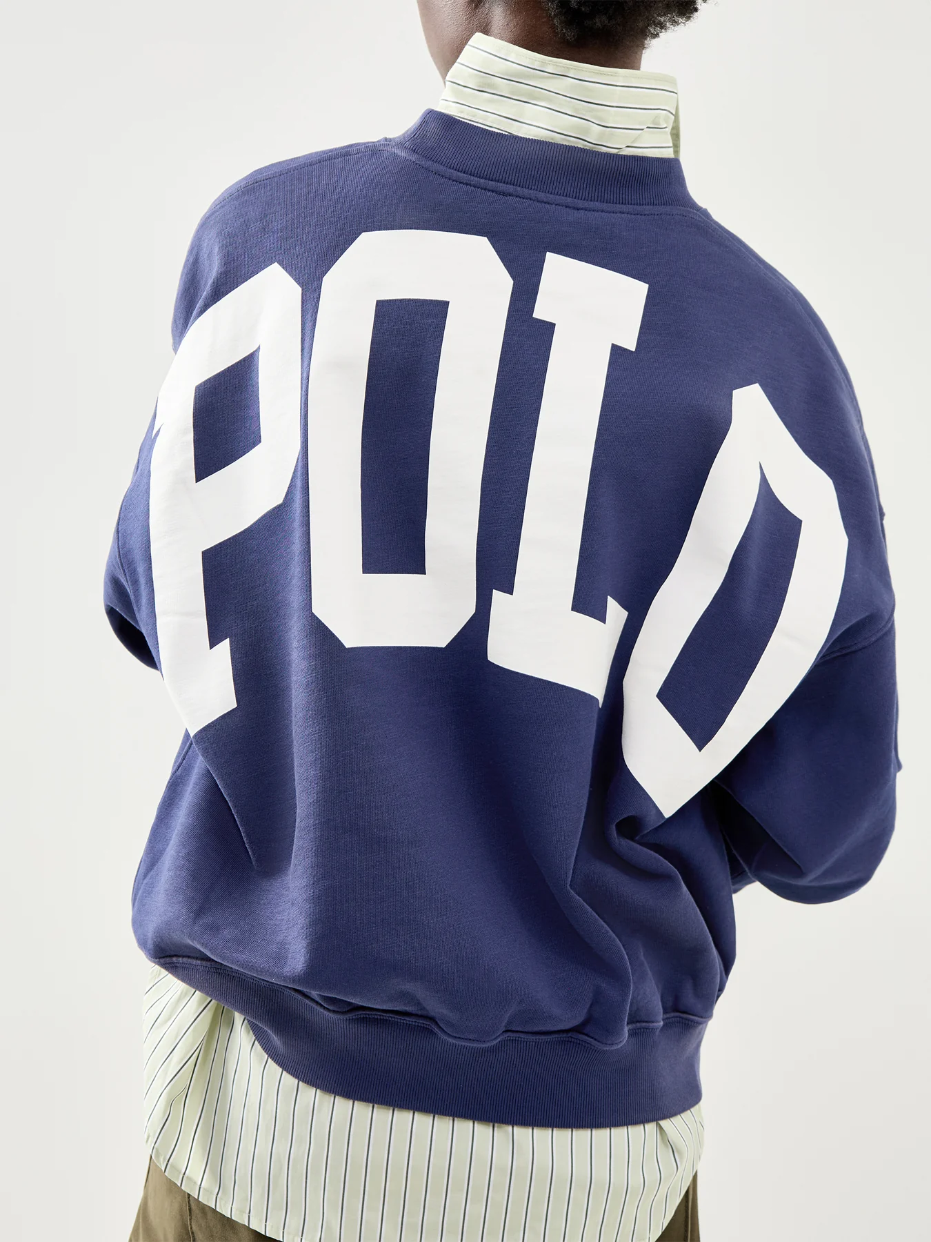 Knit Sweatshirt Navy - Image 3