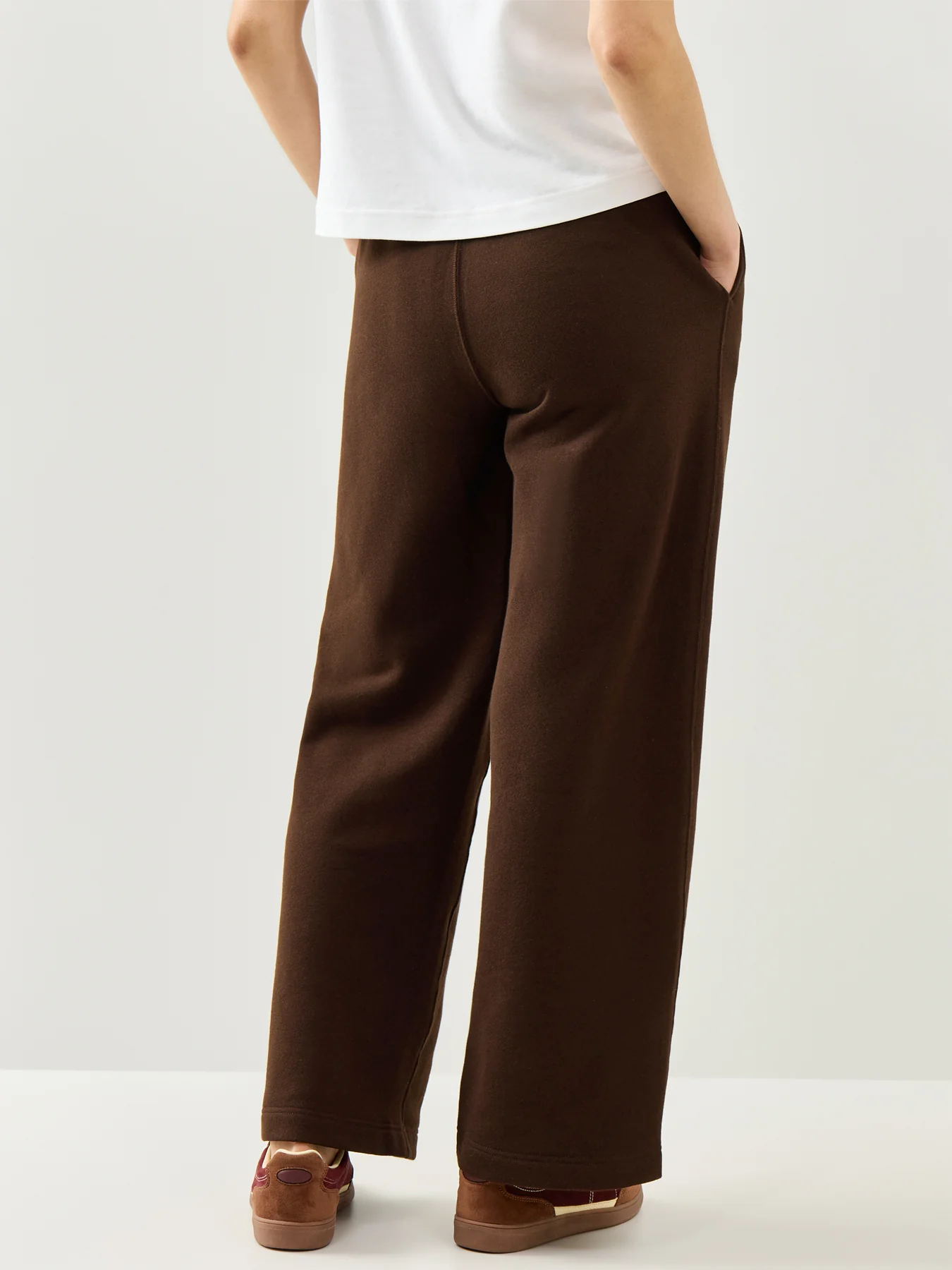 Knit Wide Leg Sweatpants Brown - Image 5