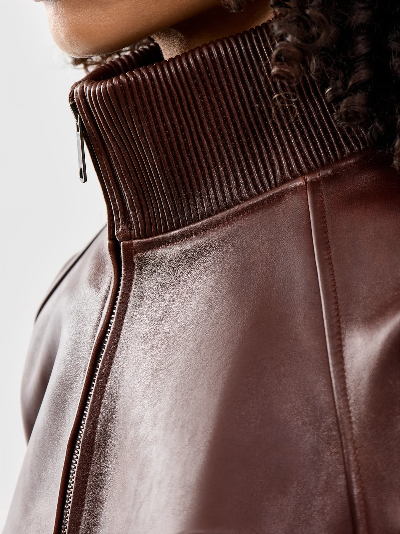 Leather Jacket Brown - Image 3