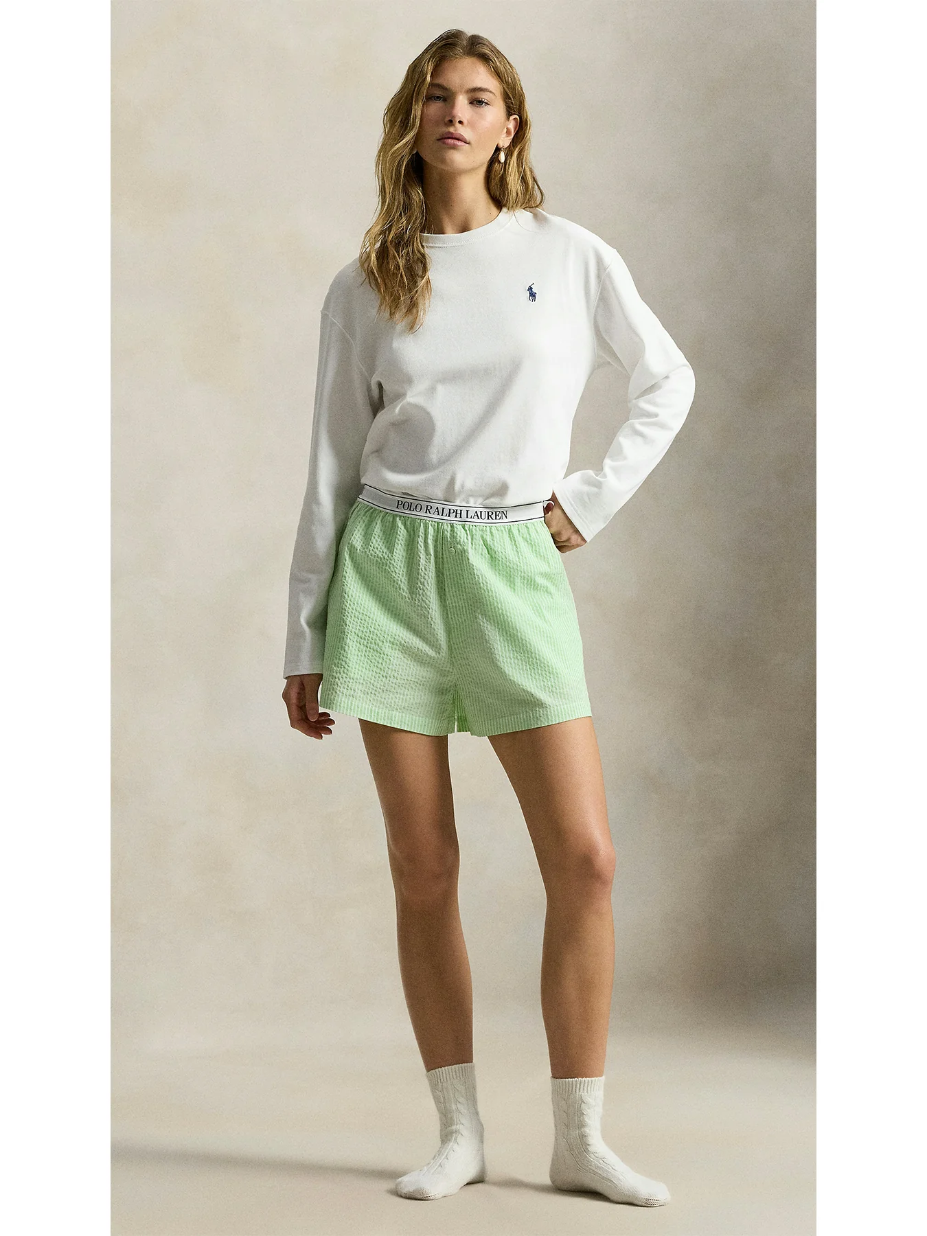 Seersucker Boxer Shorts Green - Image 2