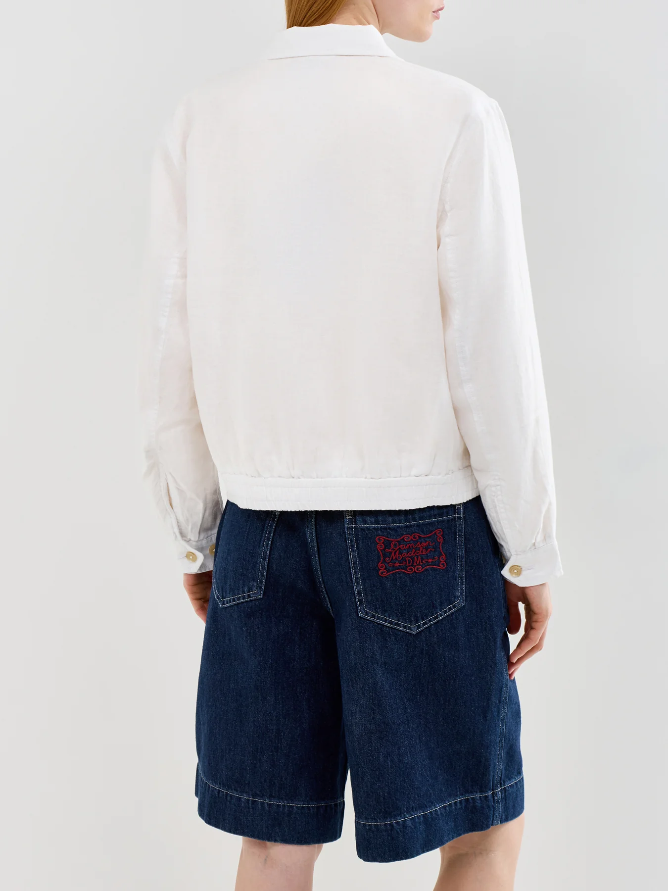 Short Trucker Windbreaker White - Image 5