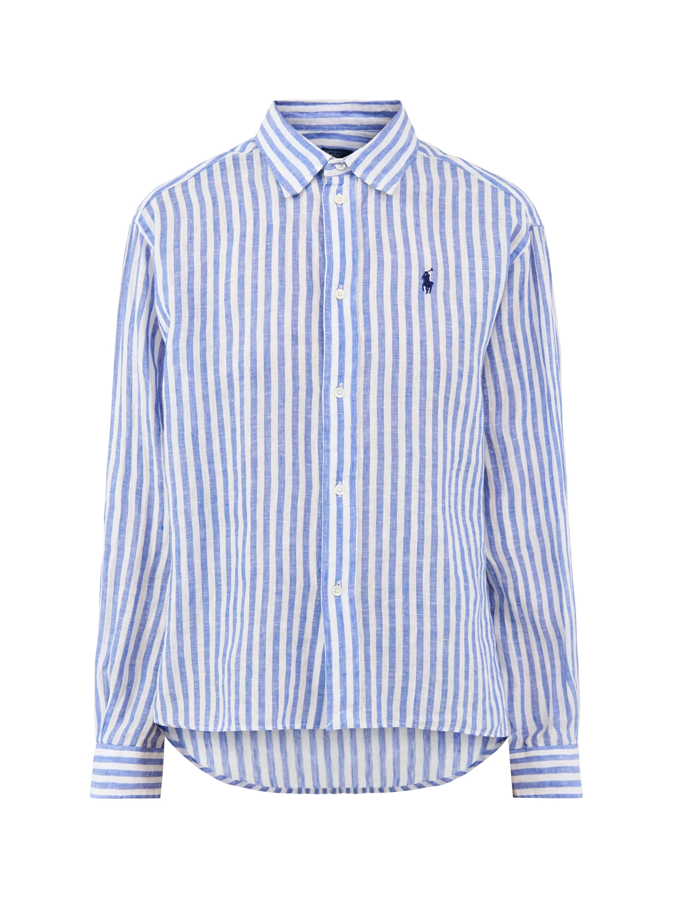 Striped Linen Long Sleeve Shirt Multi