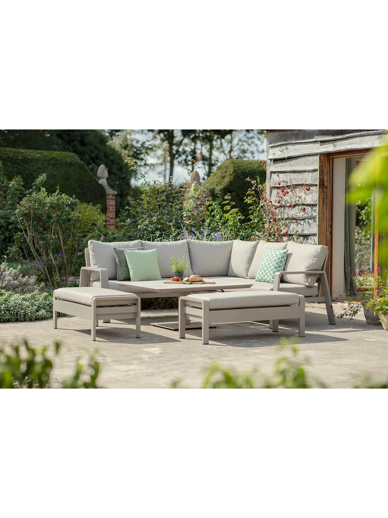 Prague 8-Seater Garden Lounge Set Latte - Image 4