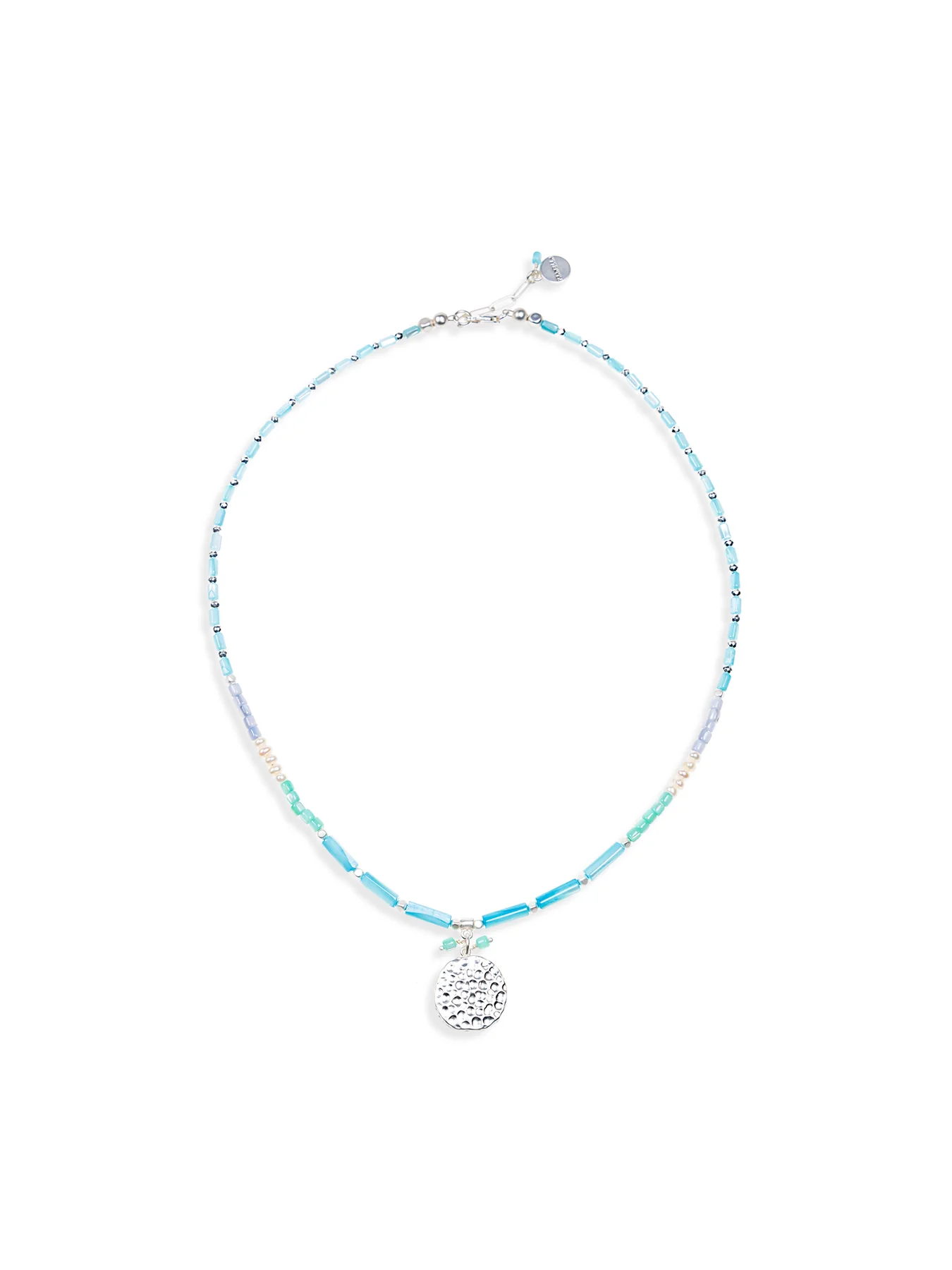 Sol White Disc Necklace