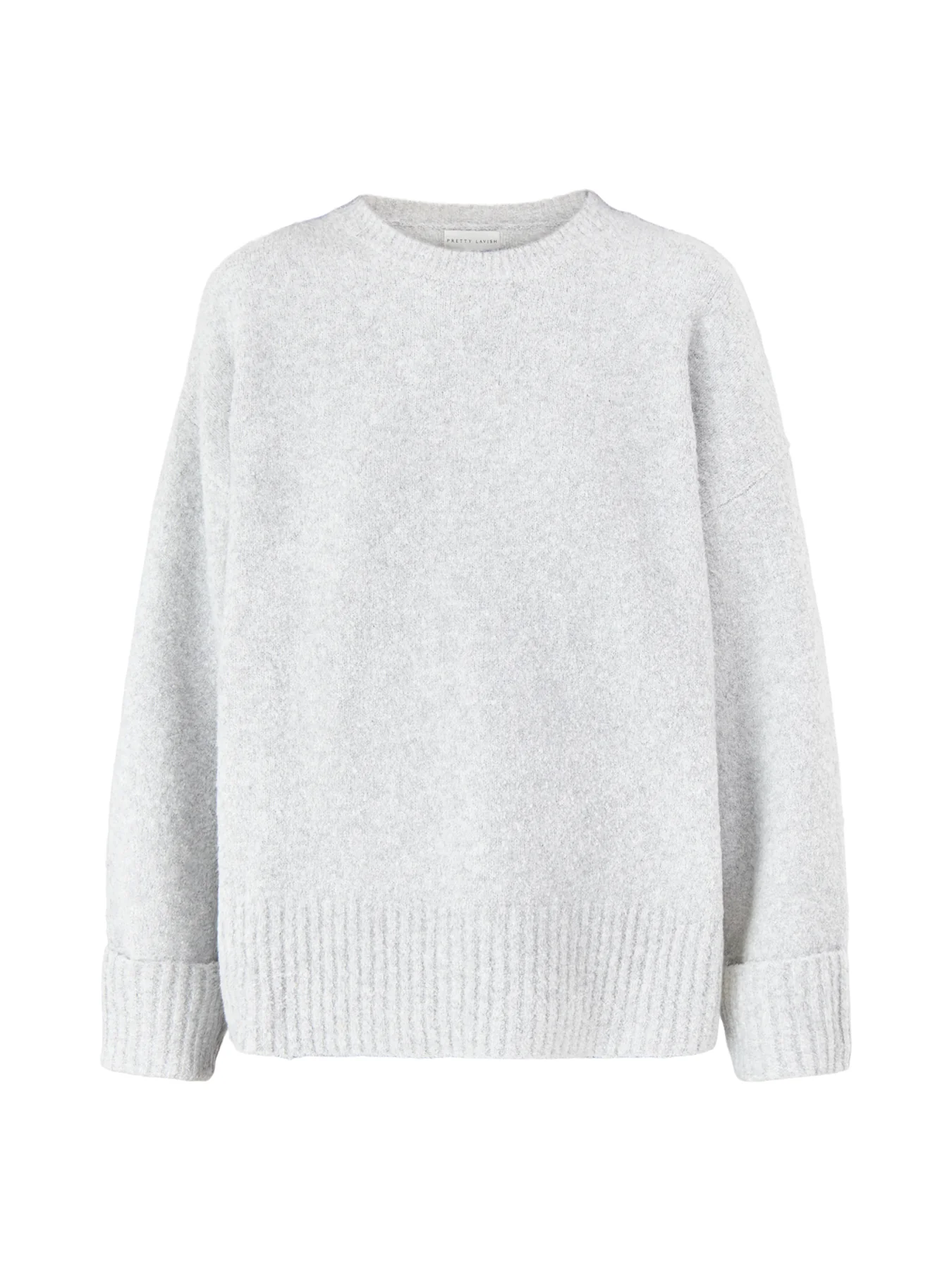 Camille Oversized Borg Jumper Light Grey