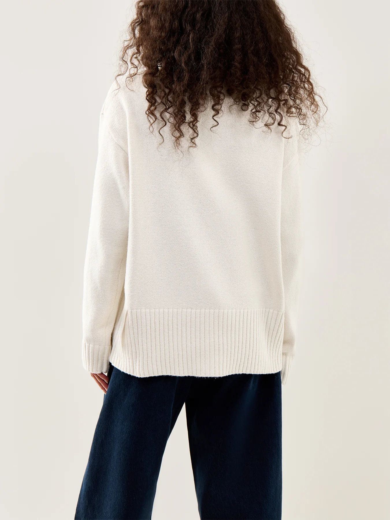 Claudia Zip Up Cardigan Cream - Image 5