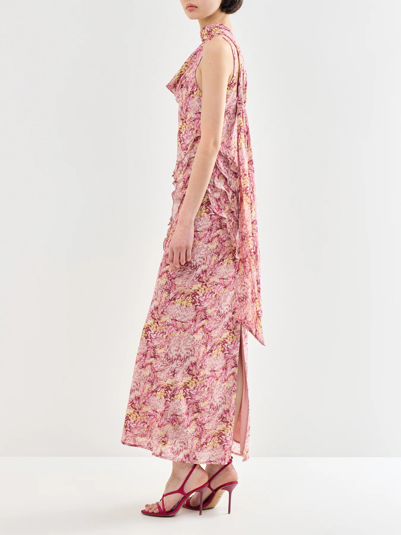 Constance Scarf Maxi Dress Abstract Print - Image 4