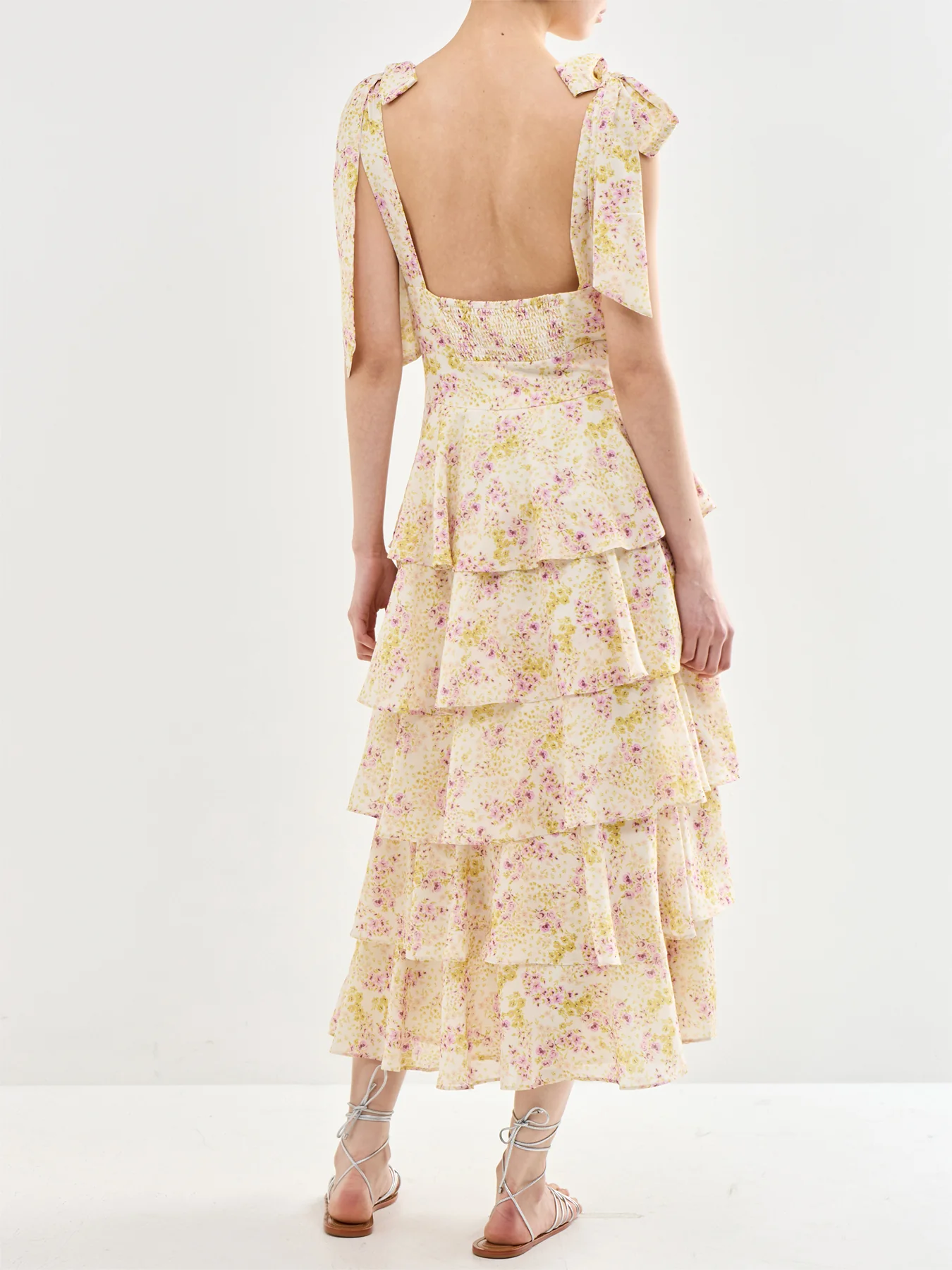 Fiore Ruffle Midaxi Dress Floral - Image 5