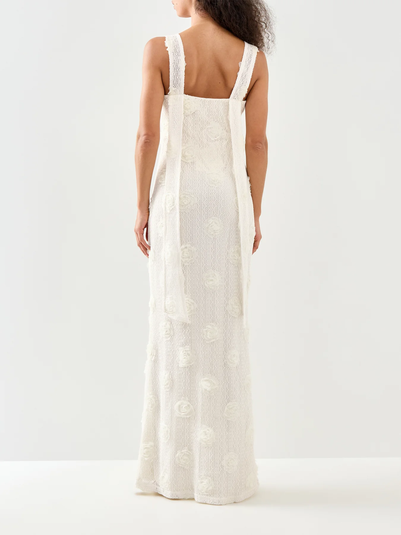 Nancie Floral Maxi Dress Cream - Image 5