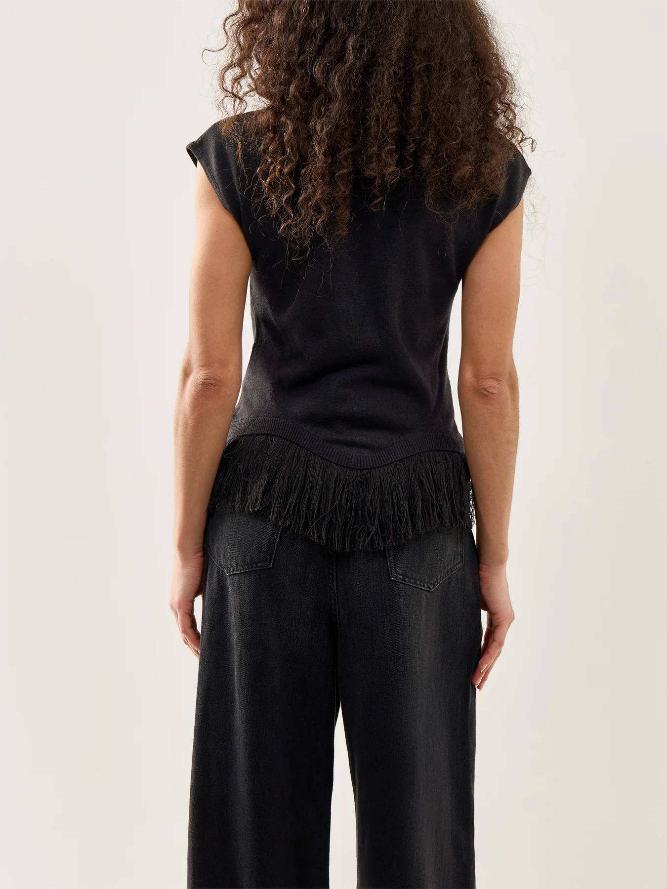Orlendina Fringe Top Black - Image 5