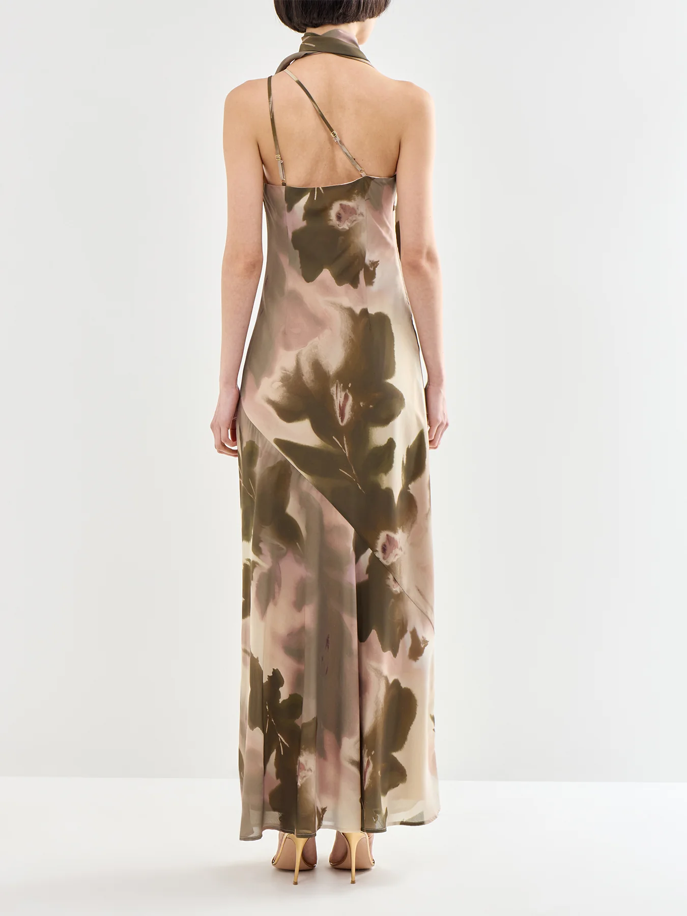 Sheree One Shoulder Chiffon Maxi Dress Floral - Image 5