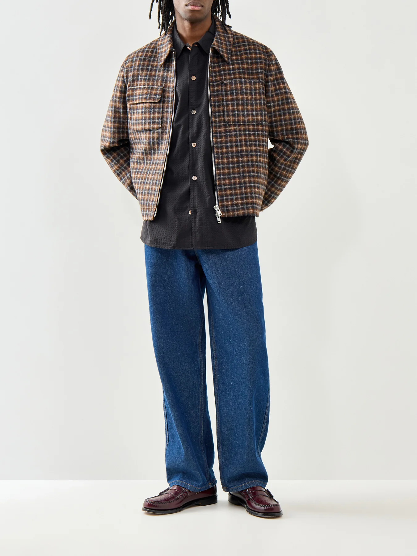 PS Paul Smith Embroidered Neps Cotton Shirt Black - Image 2