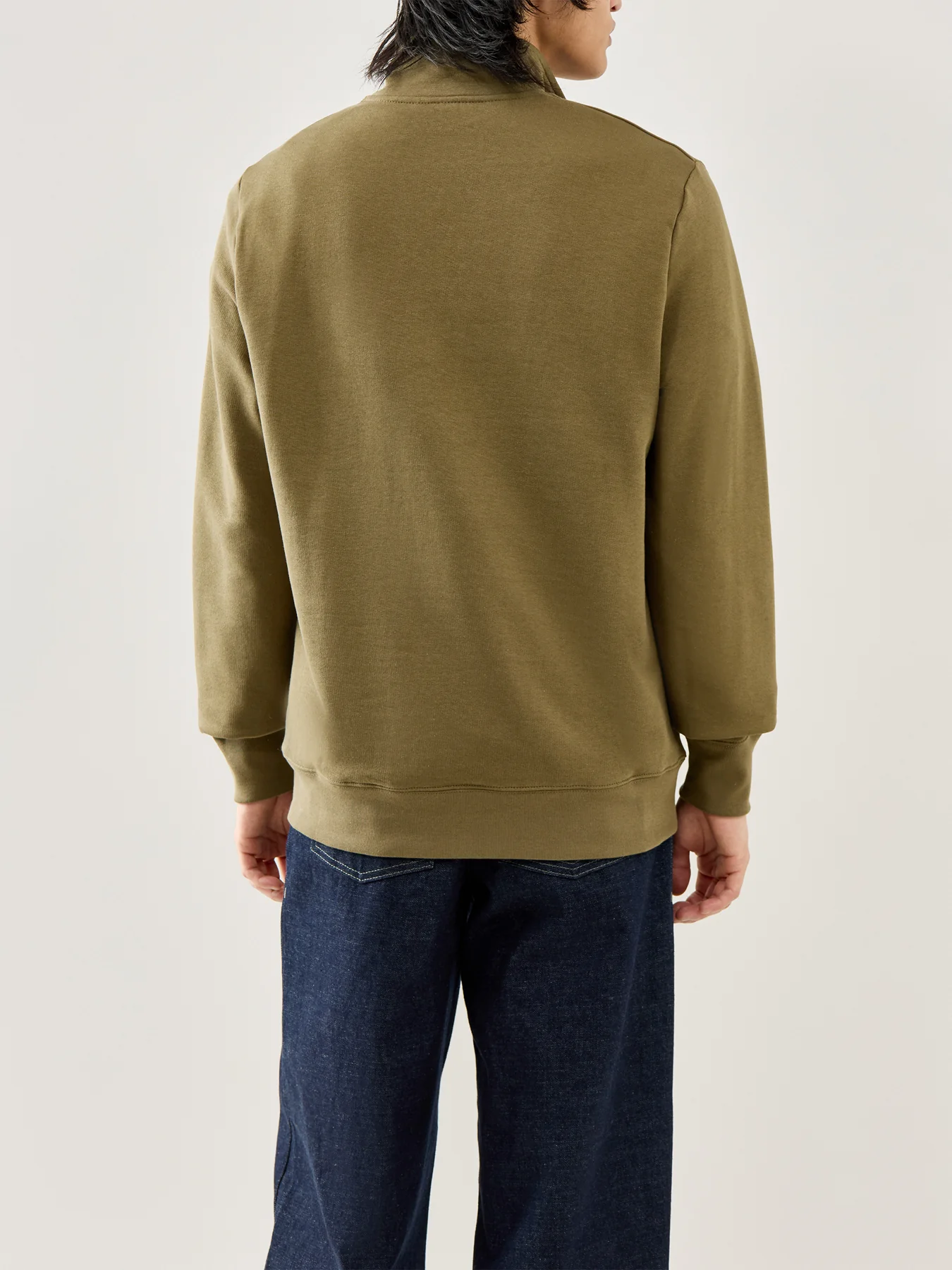 Zebra Half Zip Sweat Green - Image 5
