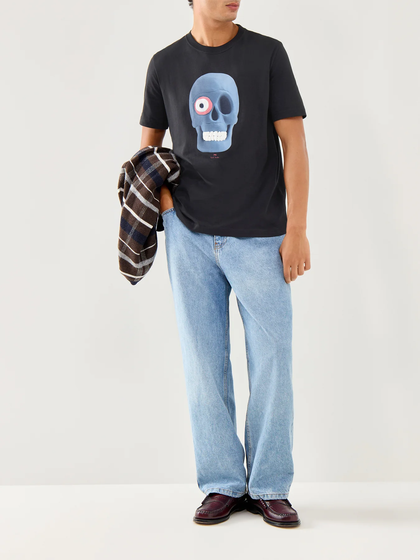 One Eye Skull Short Sleeves Tee Black - Image 2