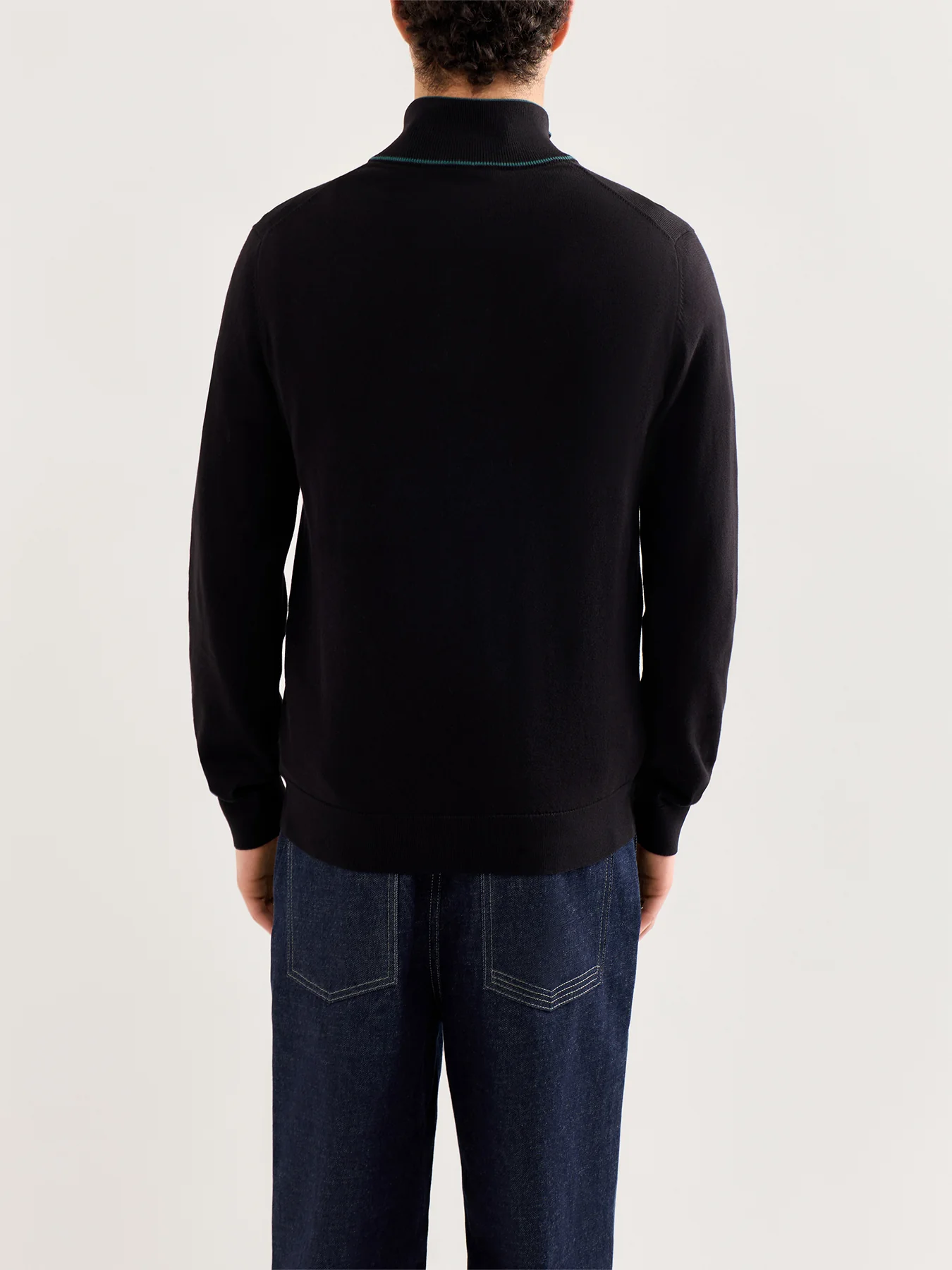Half-Zip Knit Black - Image 5