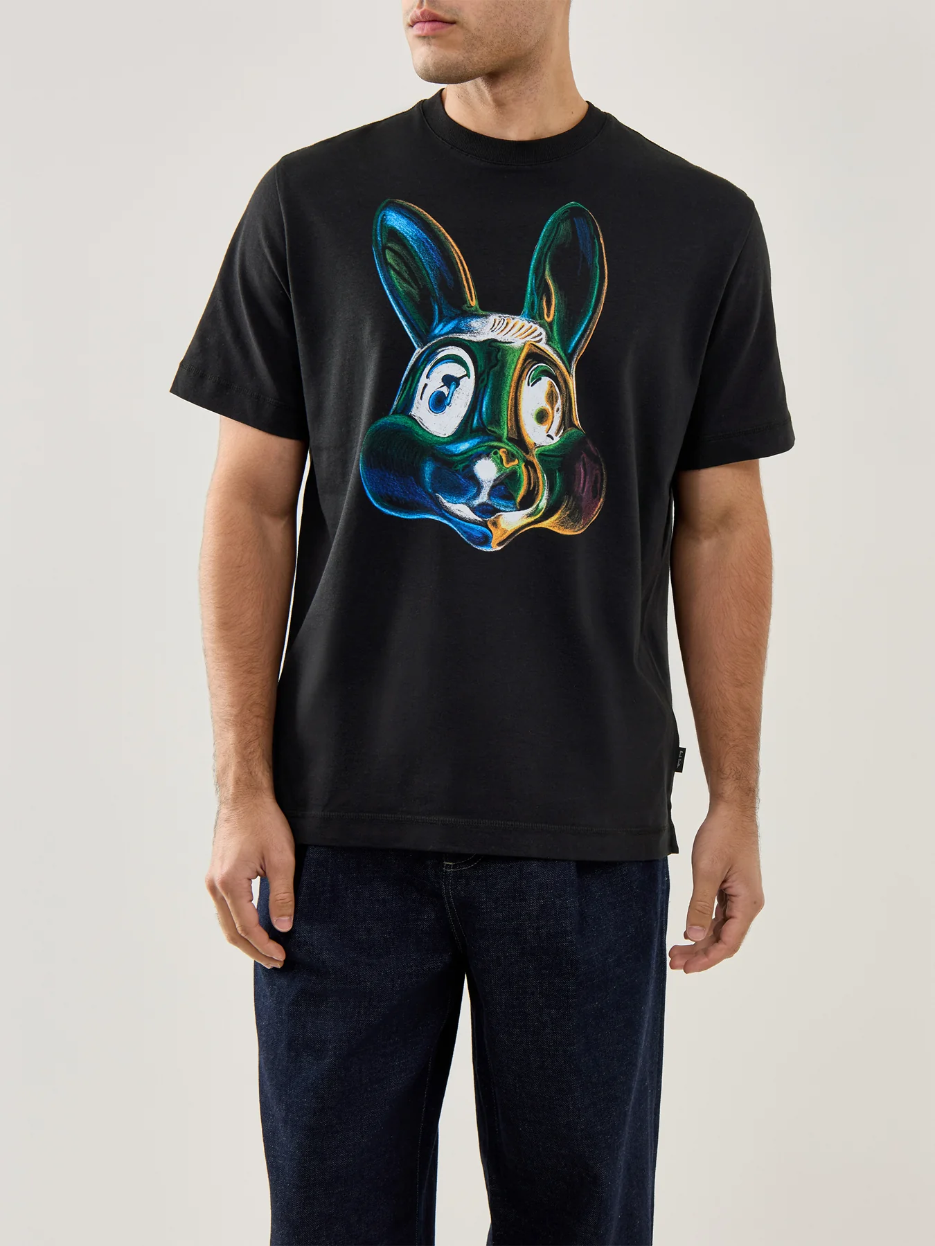 Rabbit Tee Black - Image 4