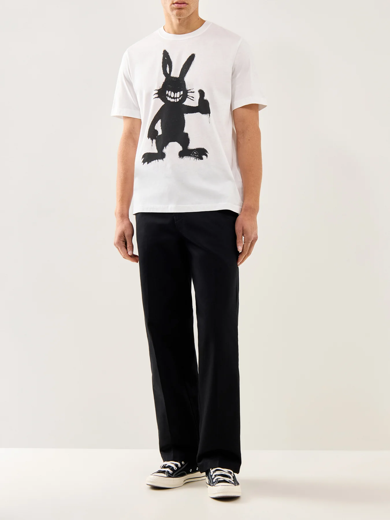 Smile Rabbit T-Shirt White - Image 2
