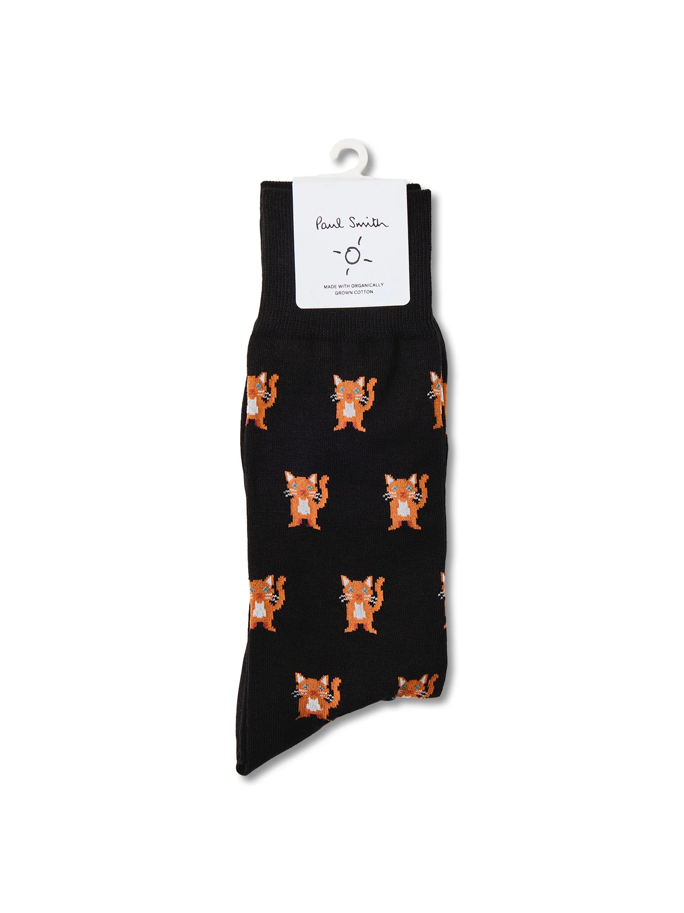 Miro Cat Patterned Socks Black