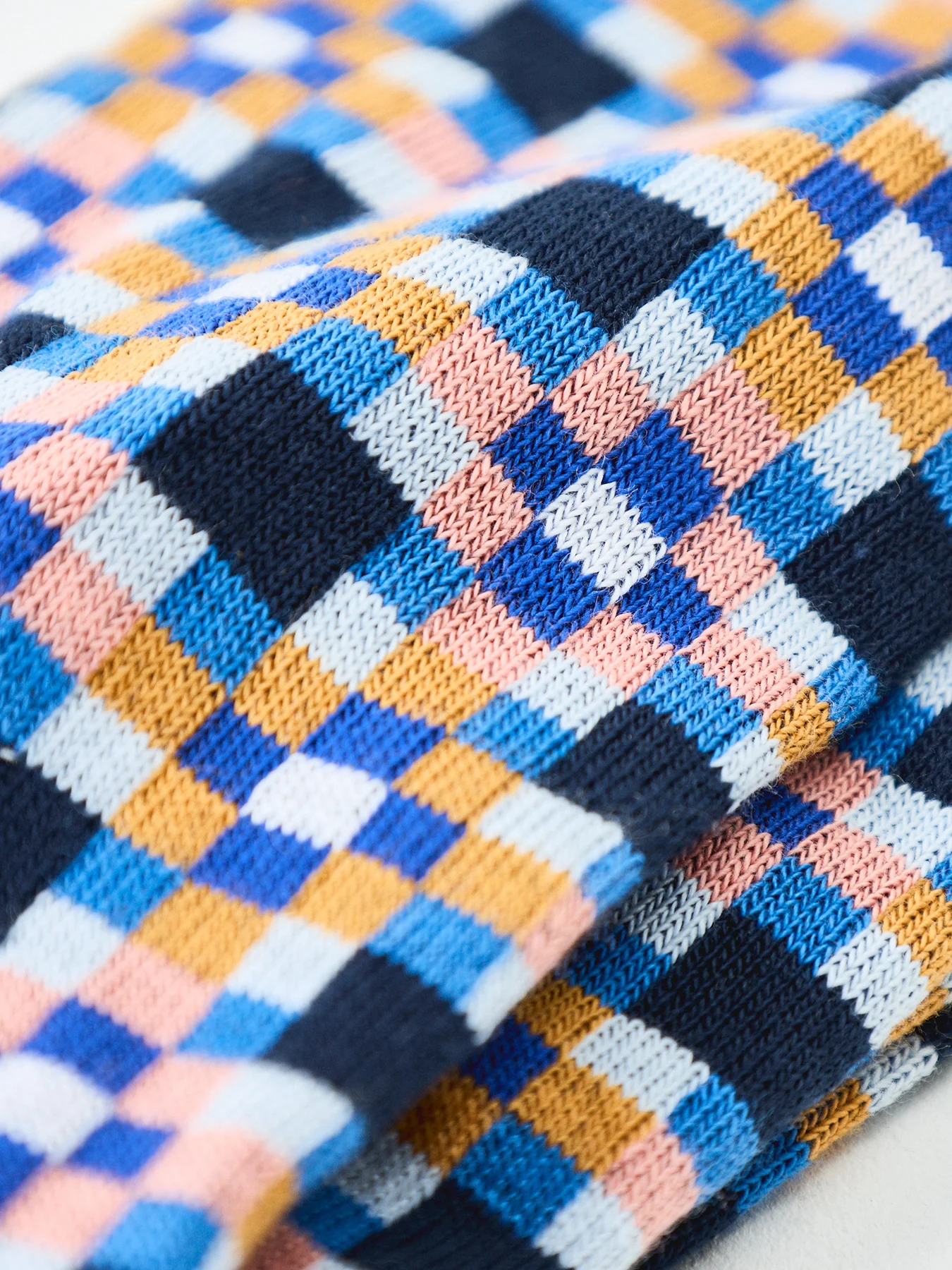 Nicolas Tiles Crew Socks Navy - Image 2