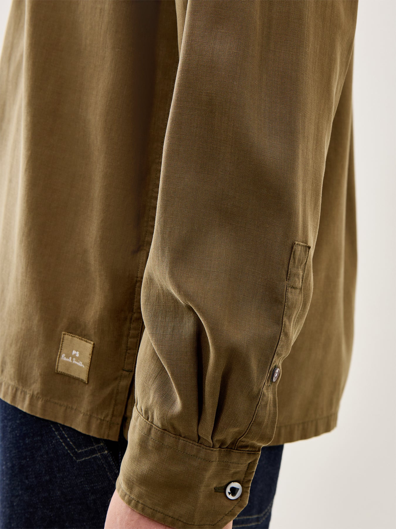 Soft Touch Double Pocket Shirt Green - Image 3