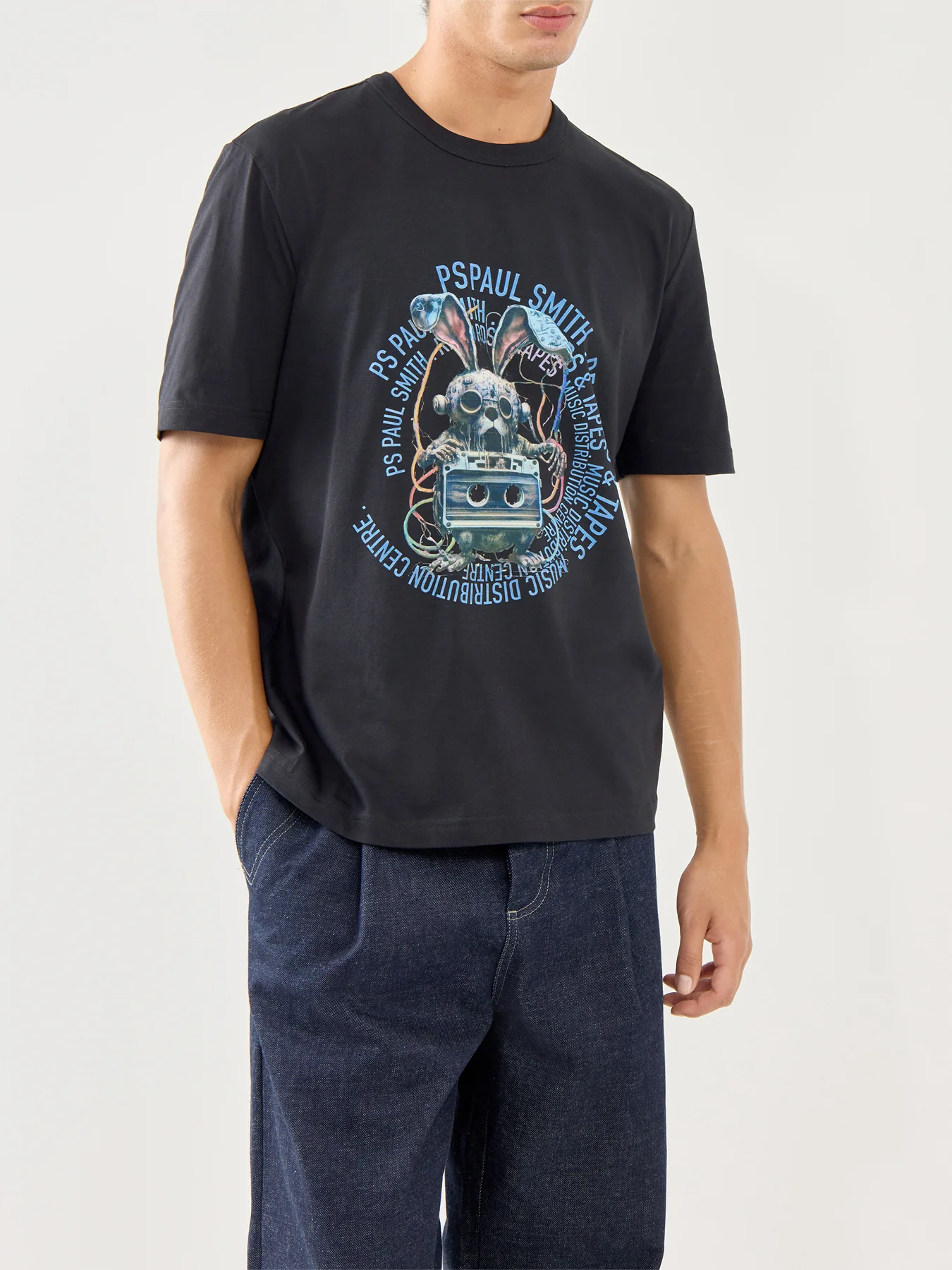 Tape Bunny Short Sleeves Tee Black - Image 4