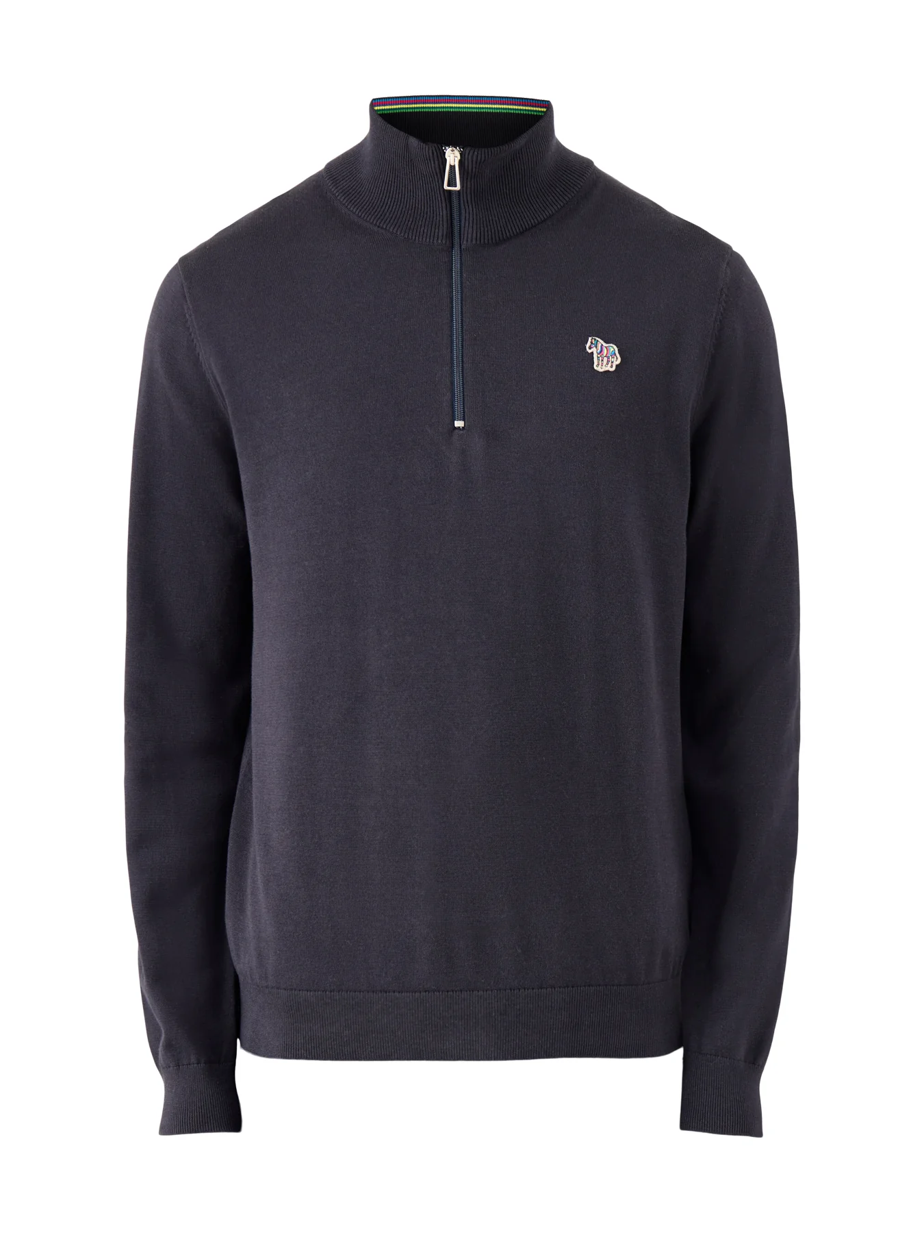 Zebra Half Zip Knit Blue
