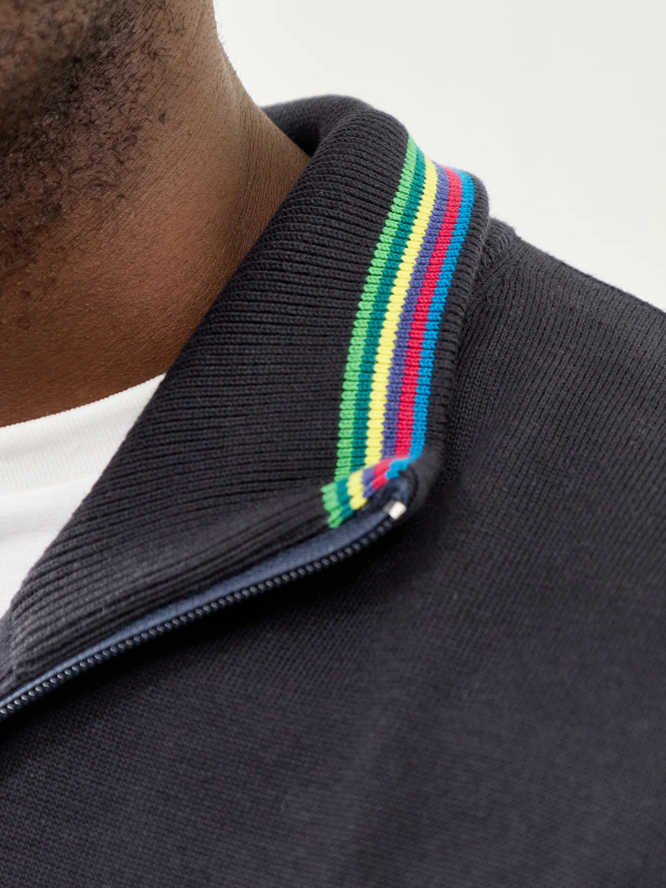 Zebra Half Zip Knit Blue - Image 3