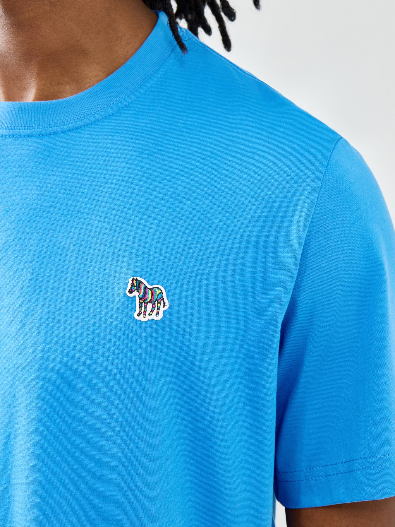 PS Paul Smith Zebra Logo Organic Cotton T-Shirt Blue - Image 3