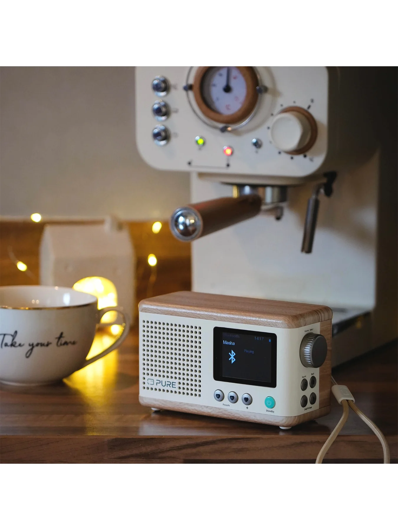 Classic Mini Portable DAB Digital Radio White - Image 2
