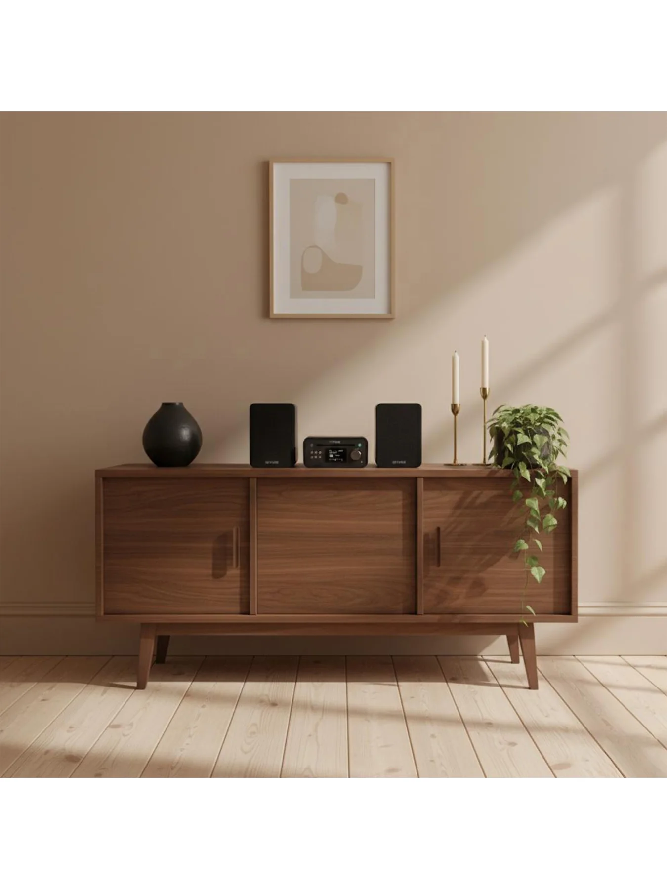 Classic Stereo Mini Bluetooth DAB Radio Black - Image 2