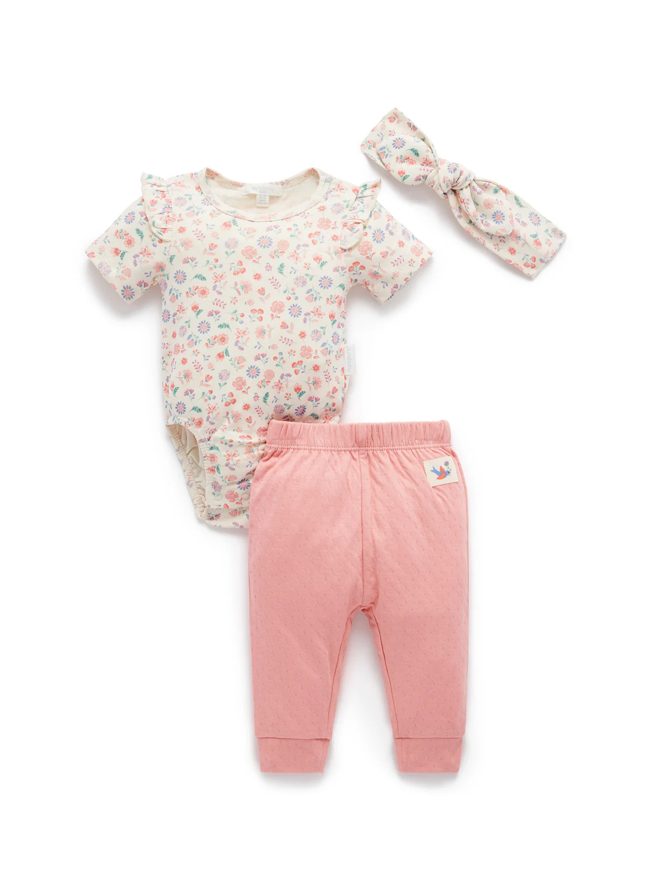 Baby 3 Piece Organic Cotton Gift Set Animal Fiesta - Image 15