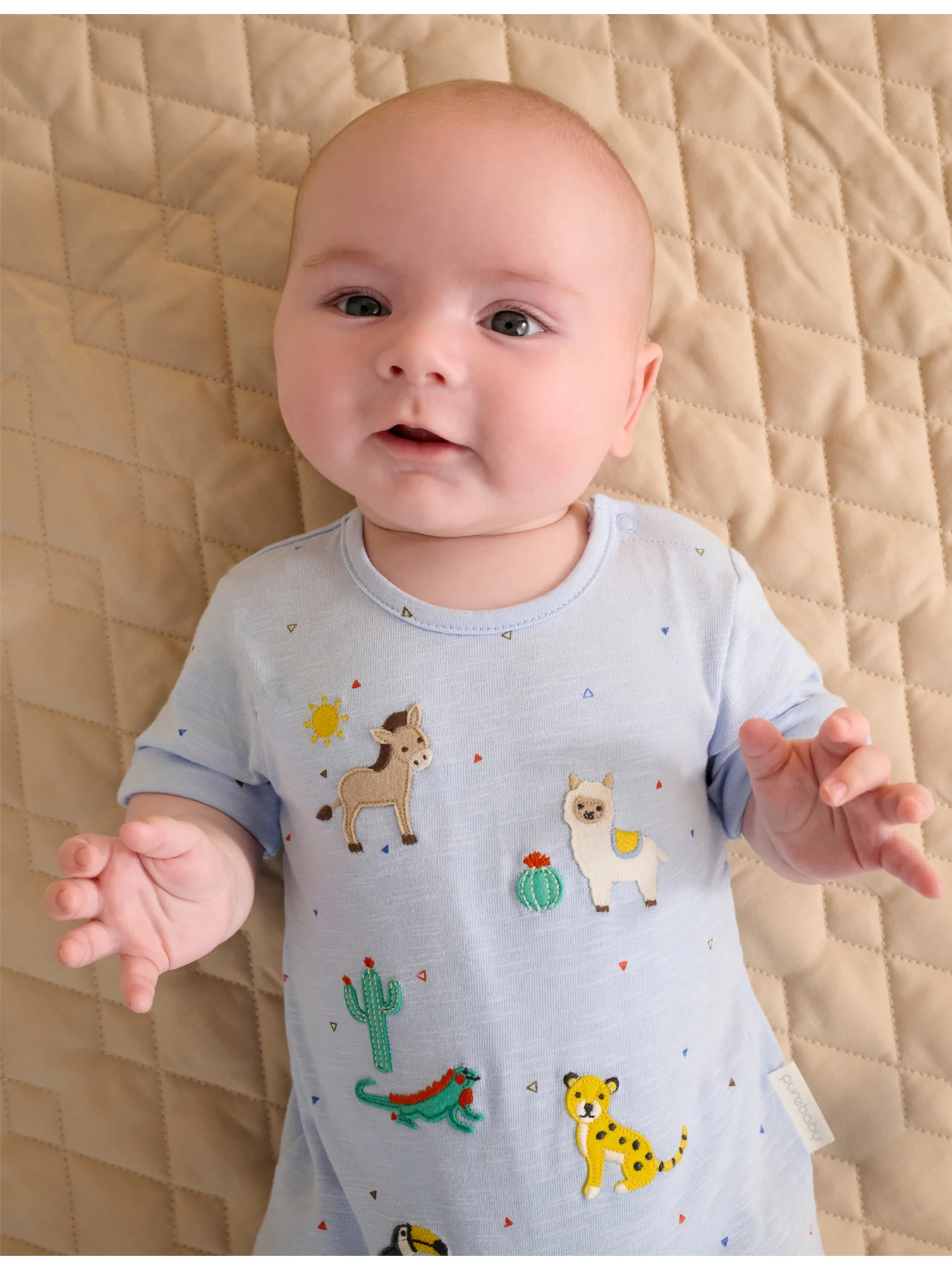 Baby Animal Fiesta Short Growsuit - Image 2