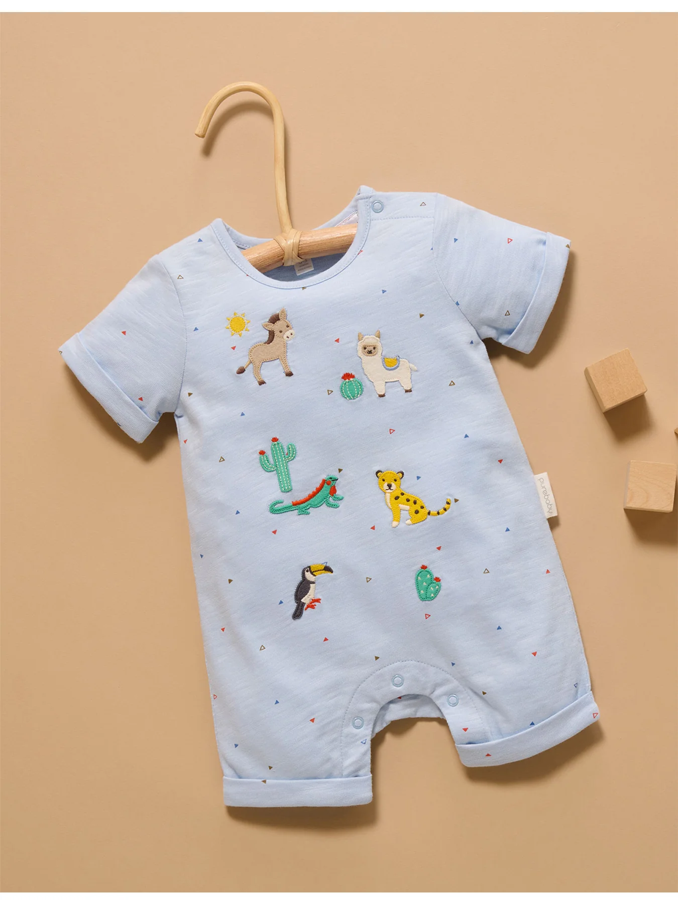 Baby Animal Fiesta Short Growsuit - Image 3