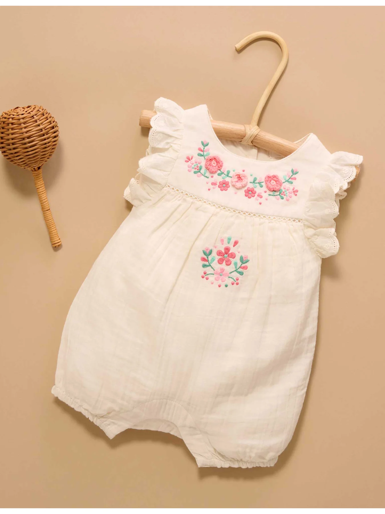 Baby Embroidered Romper - Image 2