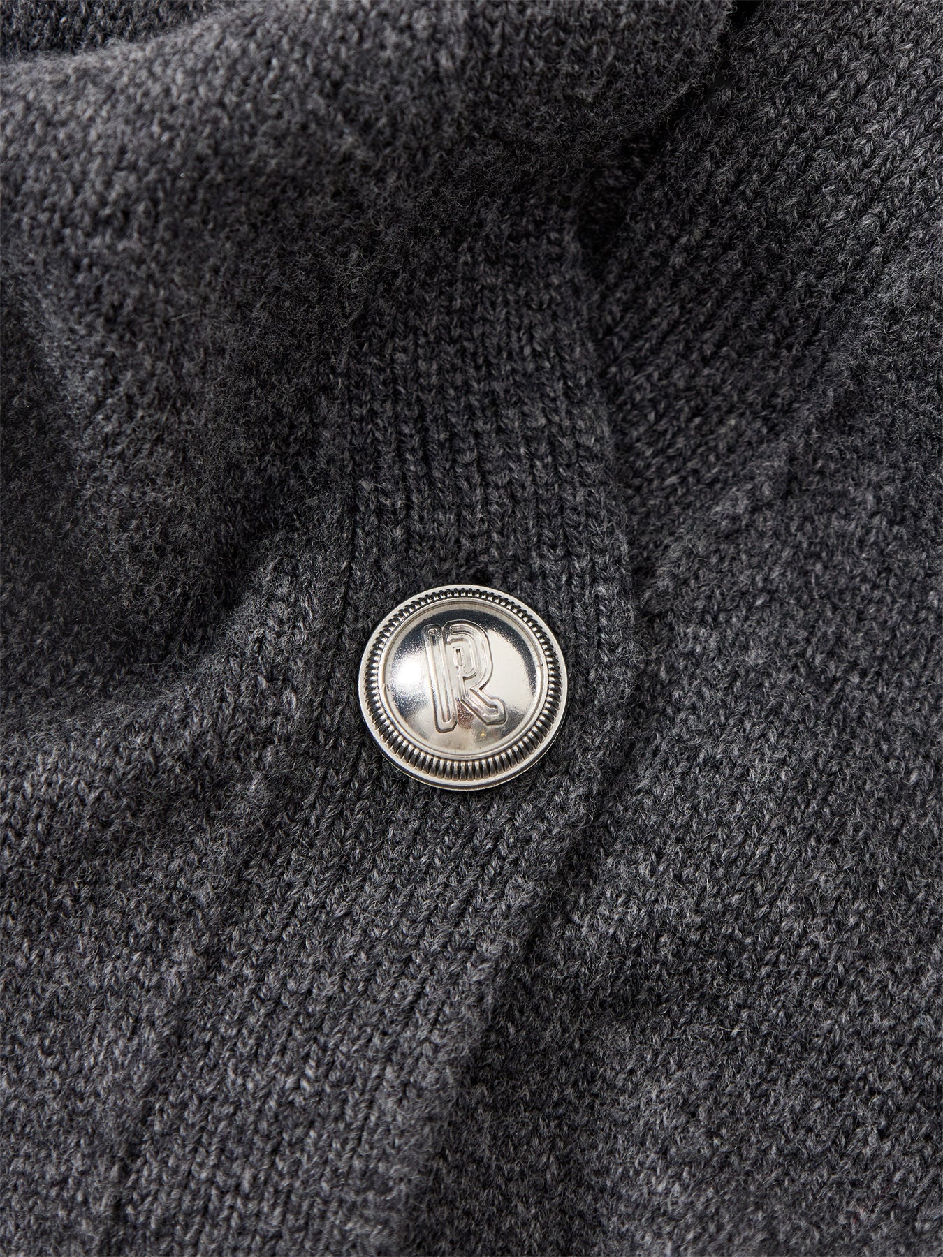 Pull Cardigan With Logo Hardware Buttons Dark Grey - Image 3
