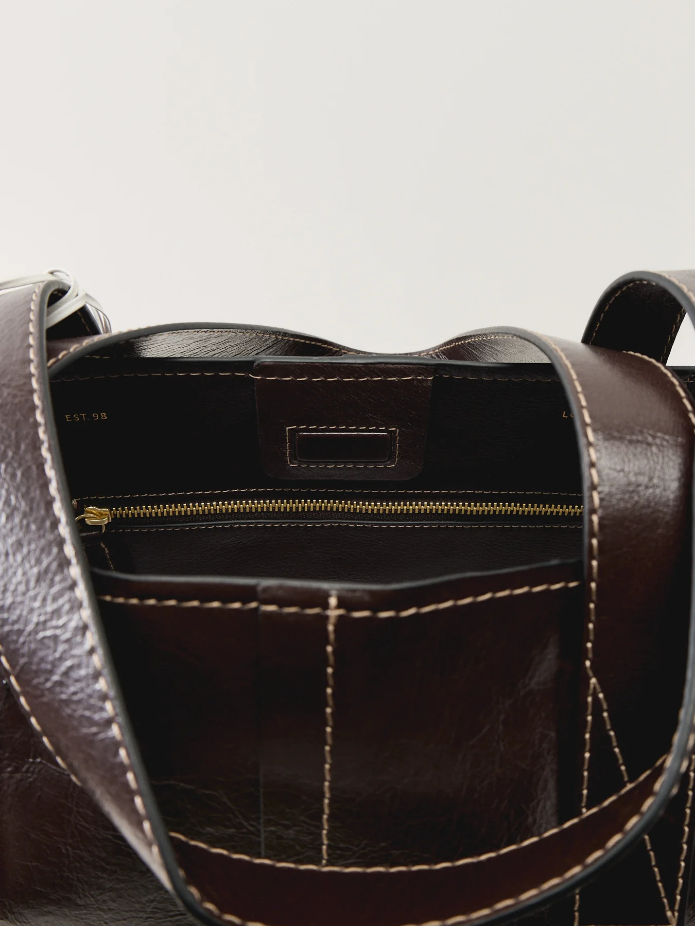 Broadway Market Large Open Top Tote Brown - Image 5