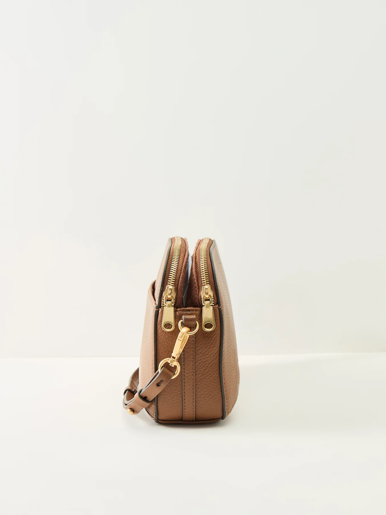 Dukes Place Medium Ziptop Crossbody Tan - Image 4
