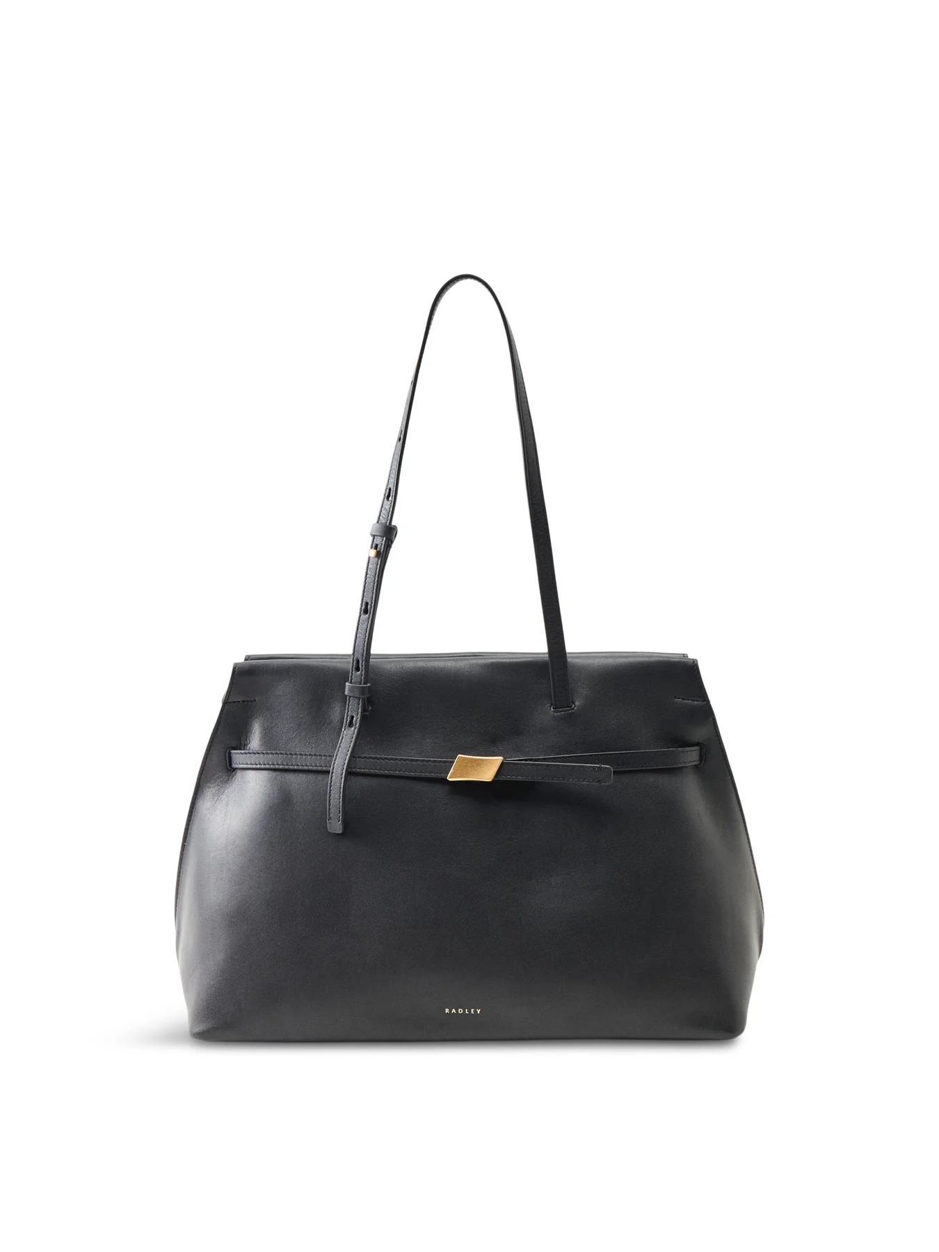 Christina Medium Ziptop Shoulder Bag Black