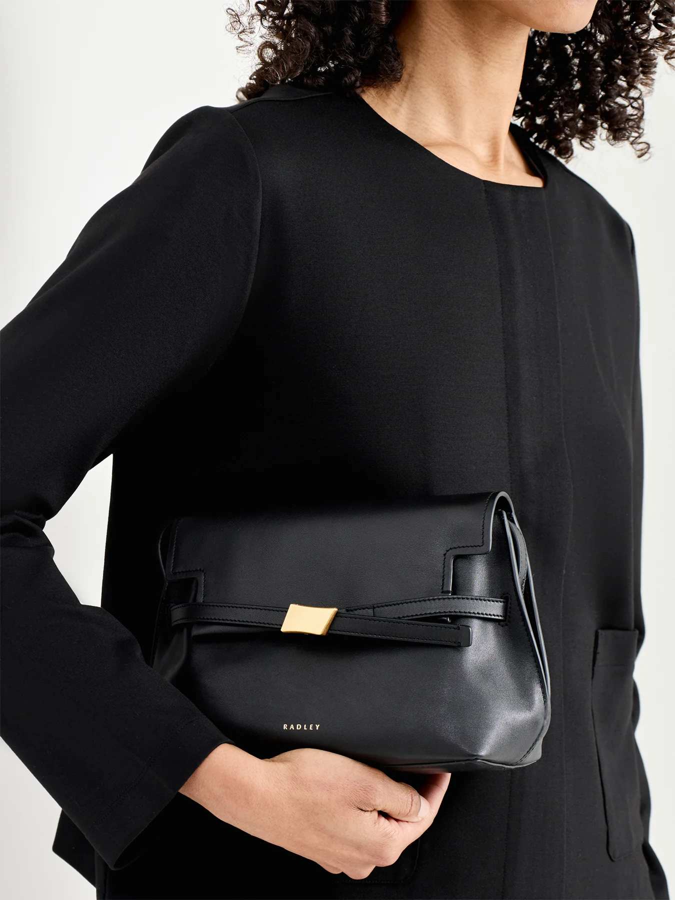 Christina Small Flapover Crossbody Black - Image 2