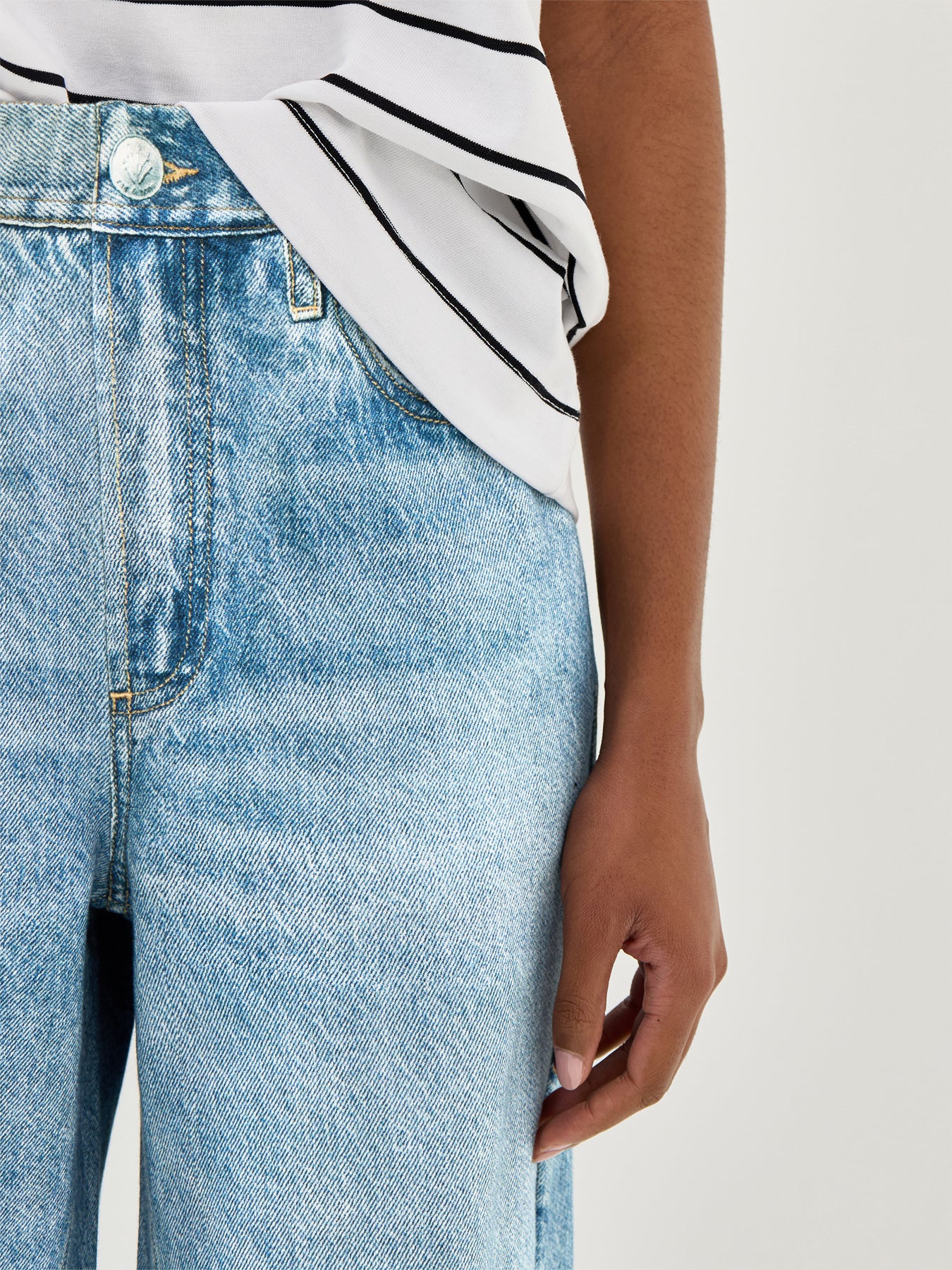 Miramar Wide Leg Trouser Blue - Image 3