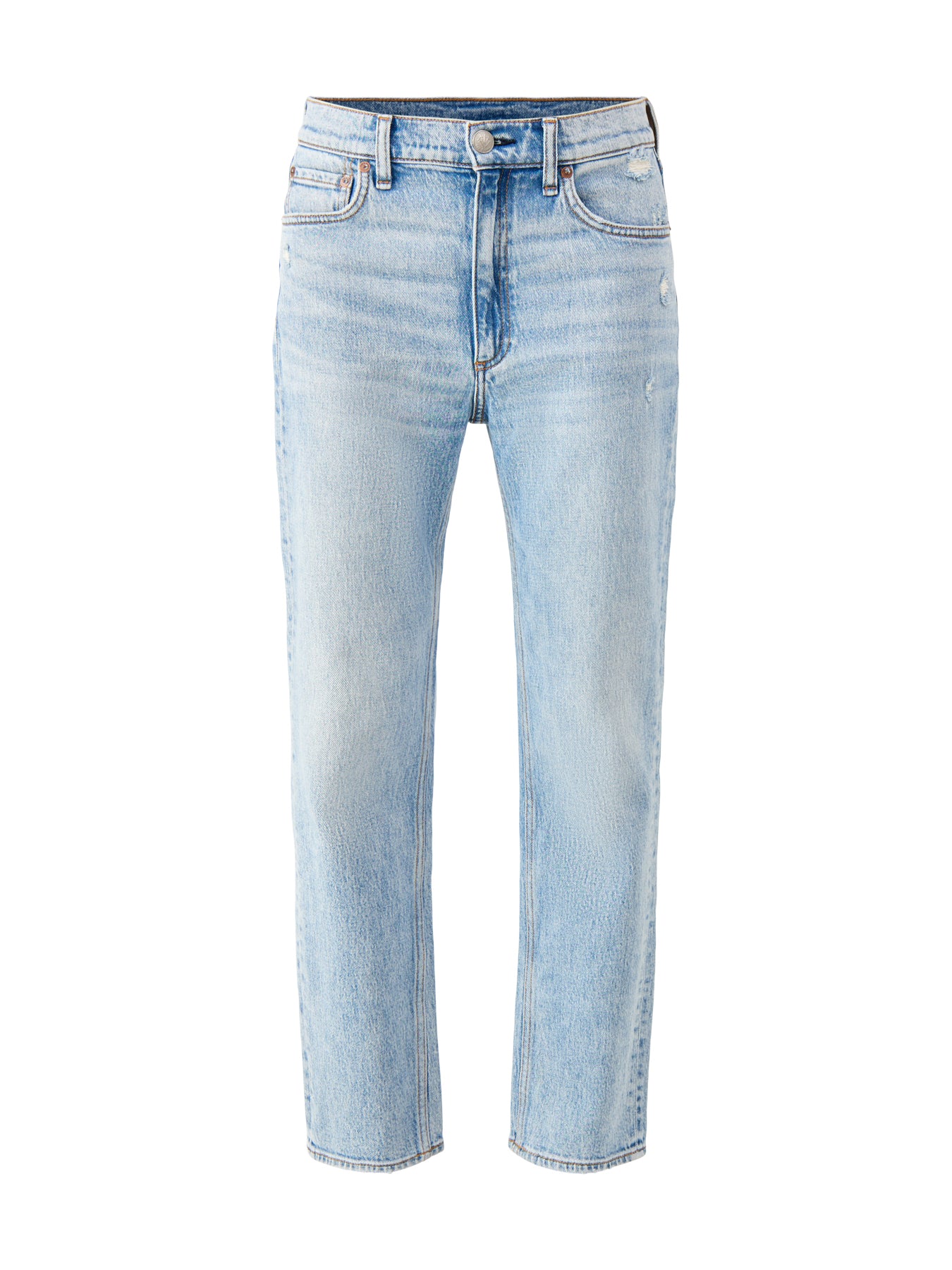 Harlow Mid Rise Ankle Straight Jeans Blue