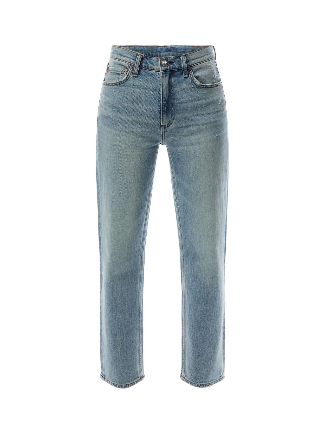 Harlow Mid Rise Ankle Straight Jeans Blue - Image 6
