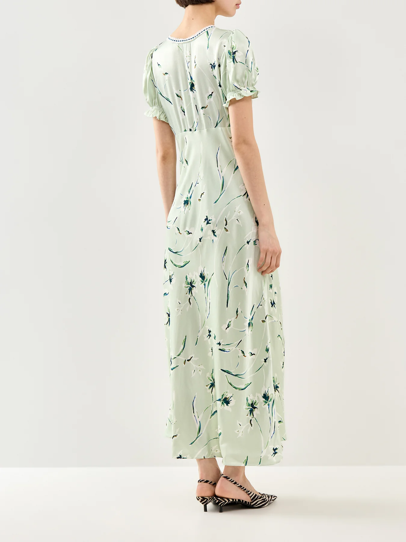 Allison Fitted Midi Dress Mint - Image 5