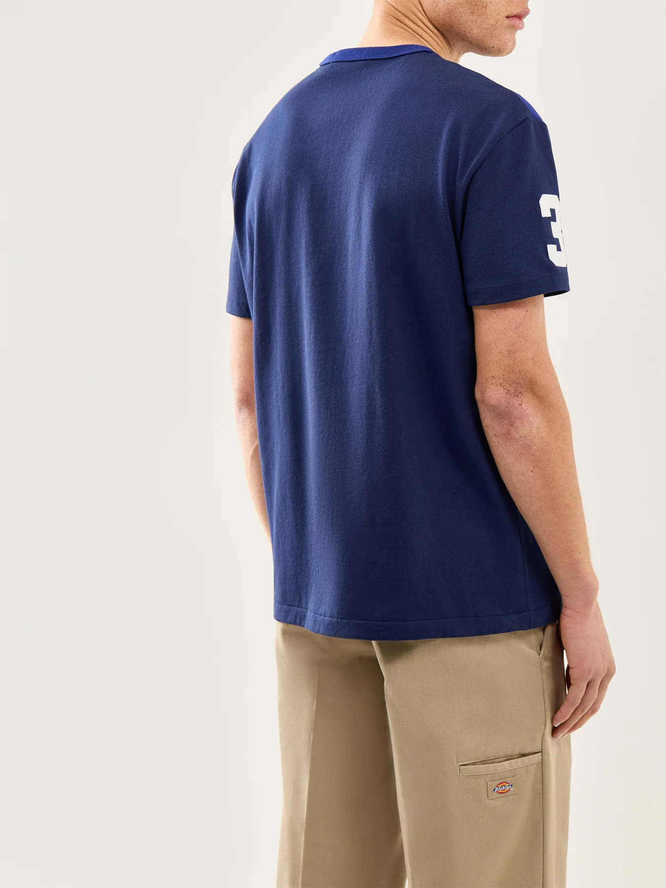 Diagonal Stripe 20Y Tee Navy - Image 5
