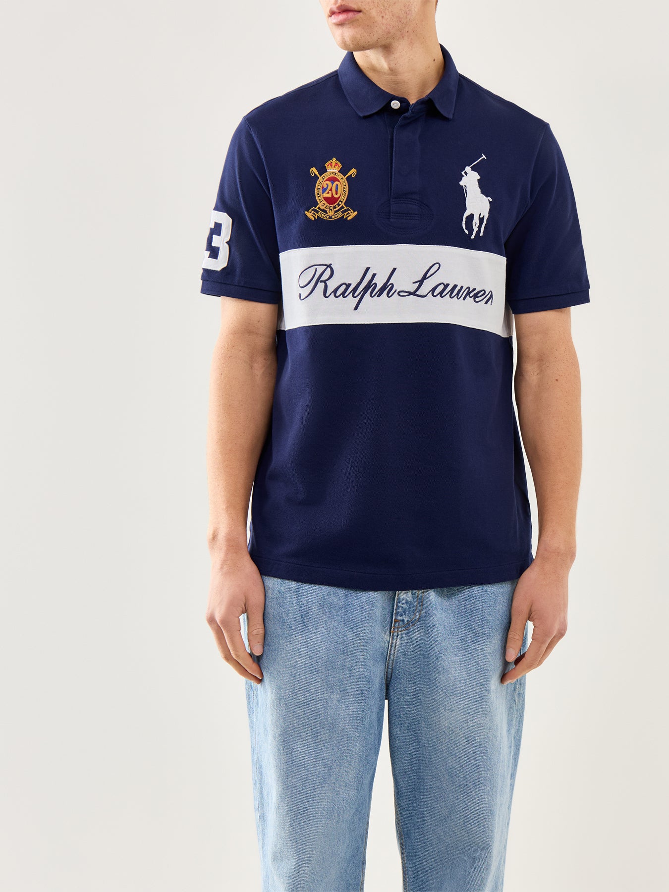 Big Logo Classic Polo Shirt Navy - Image 4