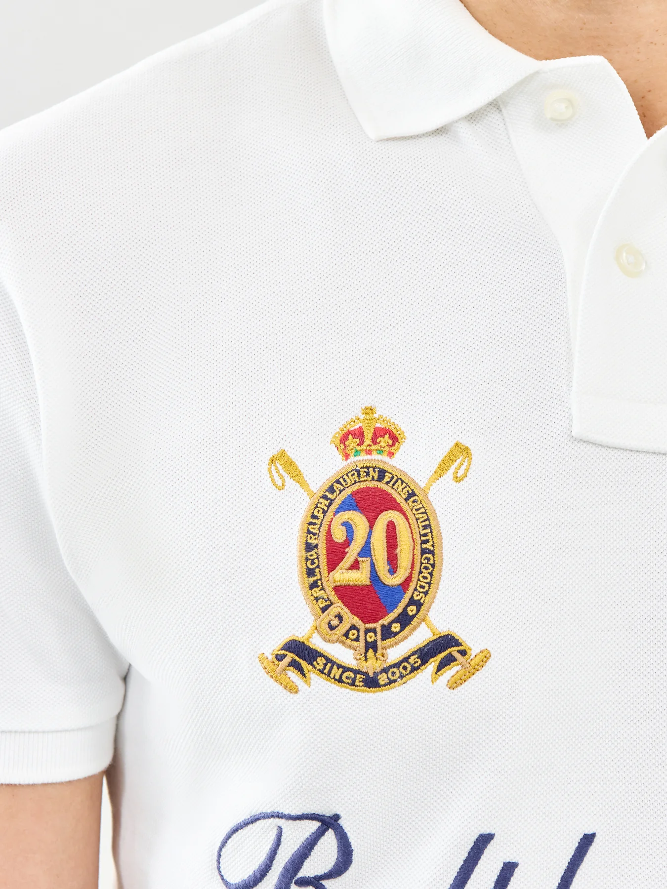 Classic Polo Shirt White - Image 3