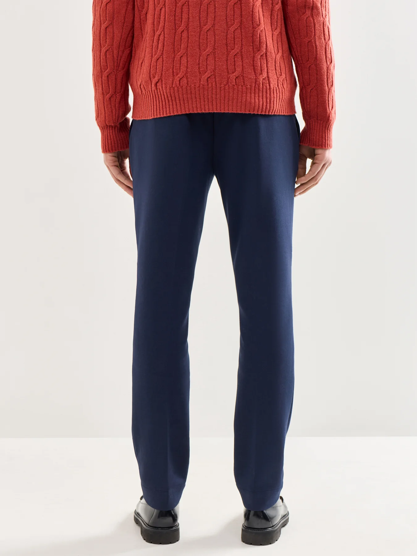 Brad Double Knit Trousers Navy - Image 5
